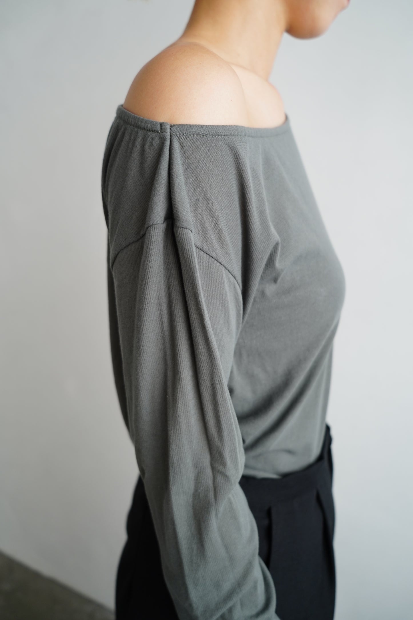 Shirring Pullover / GRAY