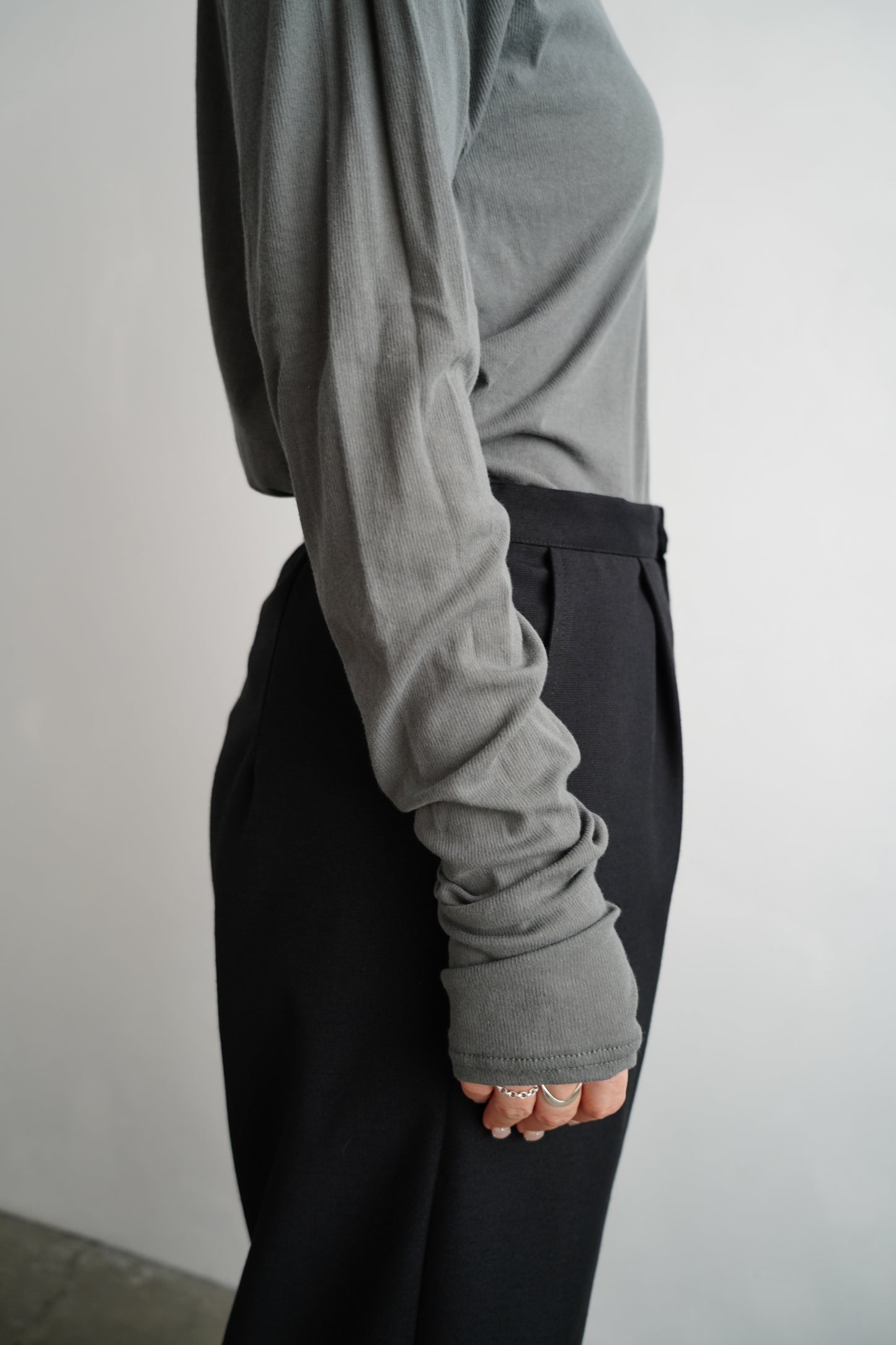 Shirring Pullover / GRAY
