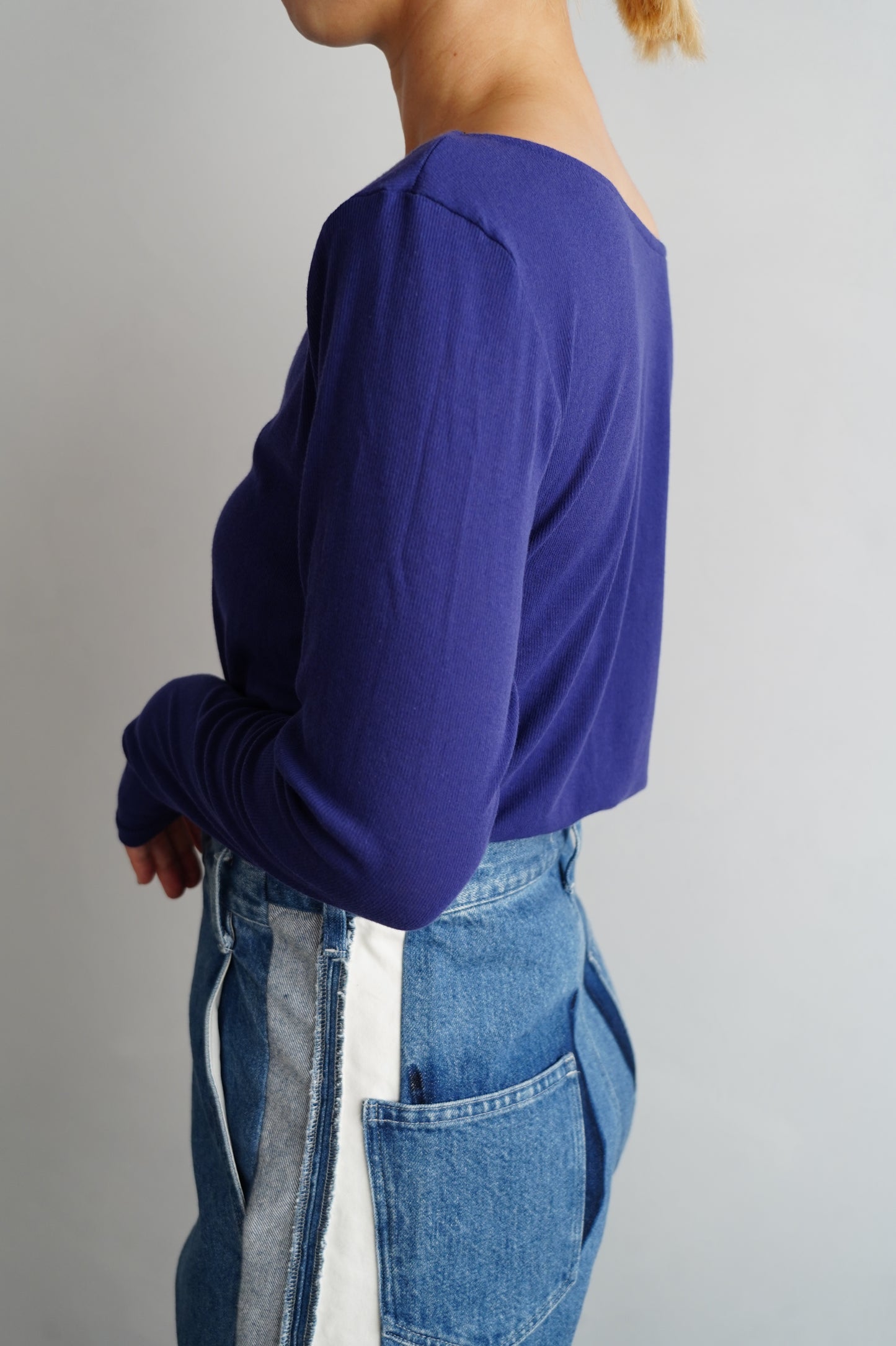 Shirring Pullover / PURPLE
