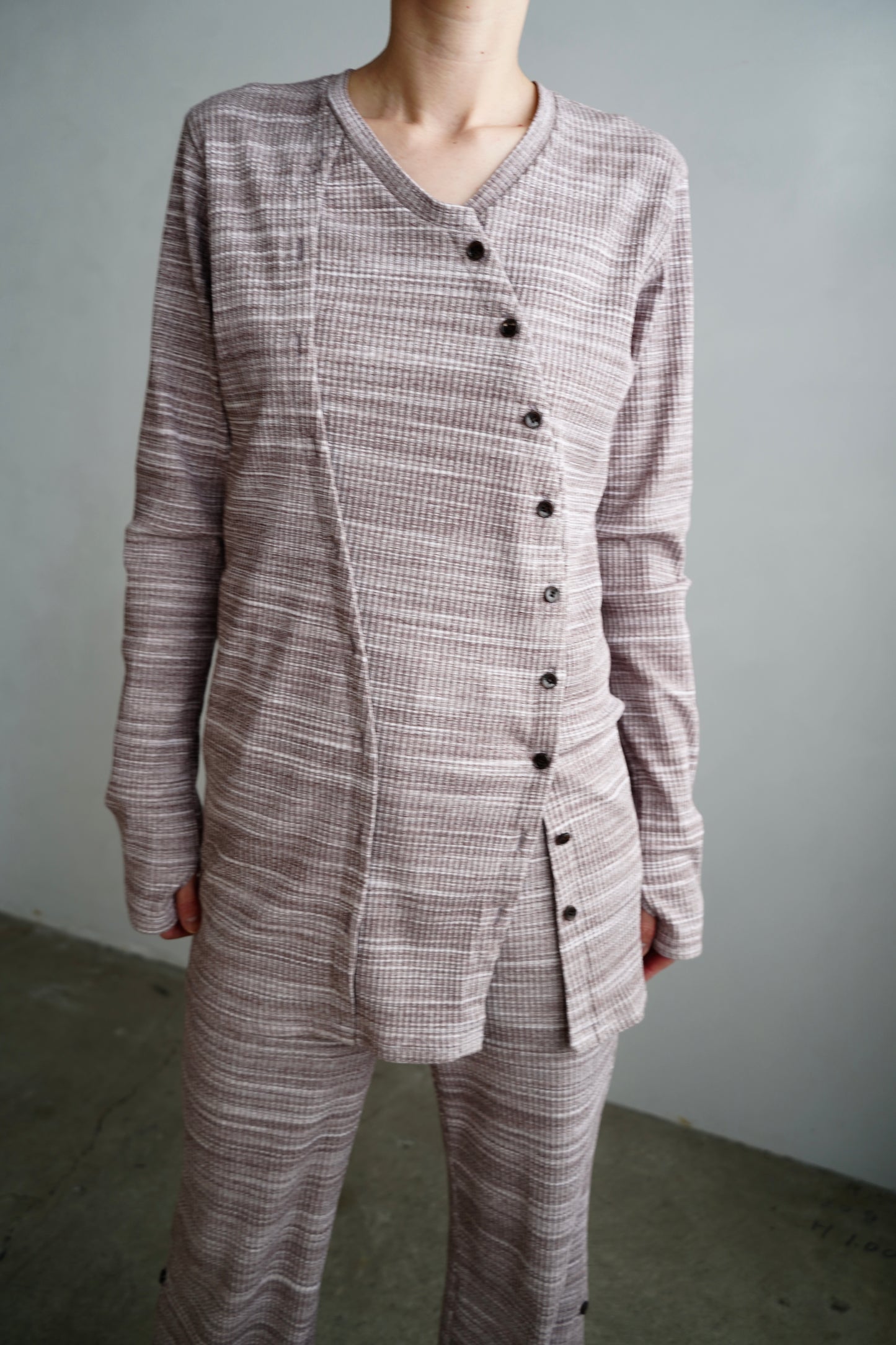 Rib Cardigan / MARBLE -5月20-25日発送-