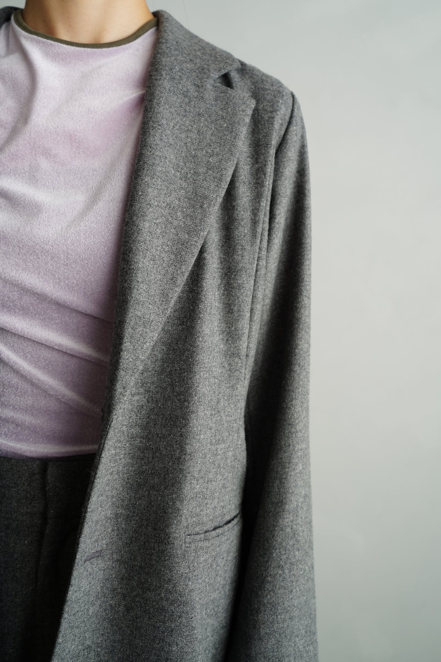 Wool Cashmere Jacket / GRAY -11月15-20日発送-