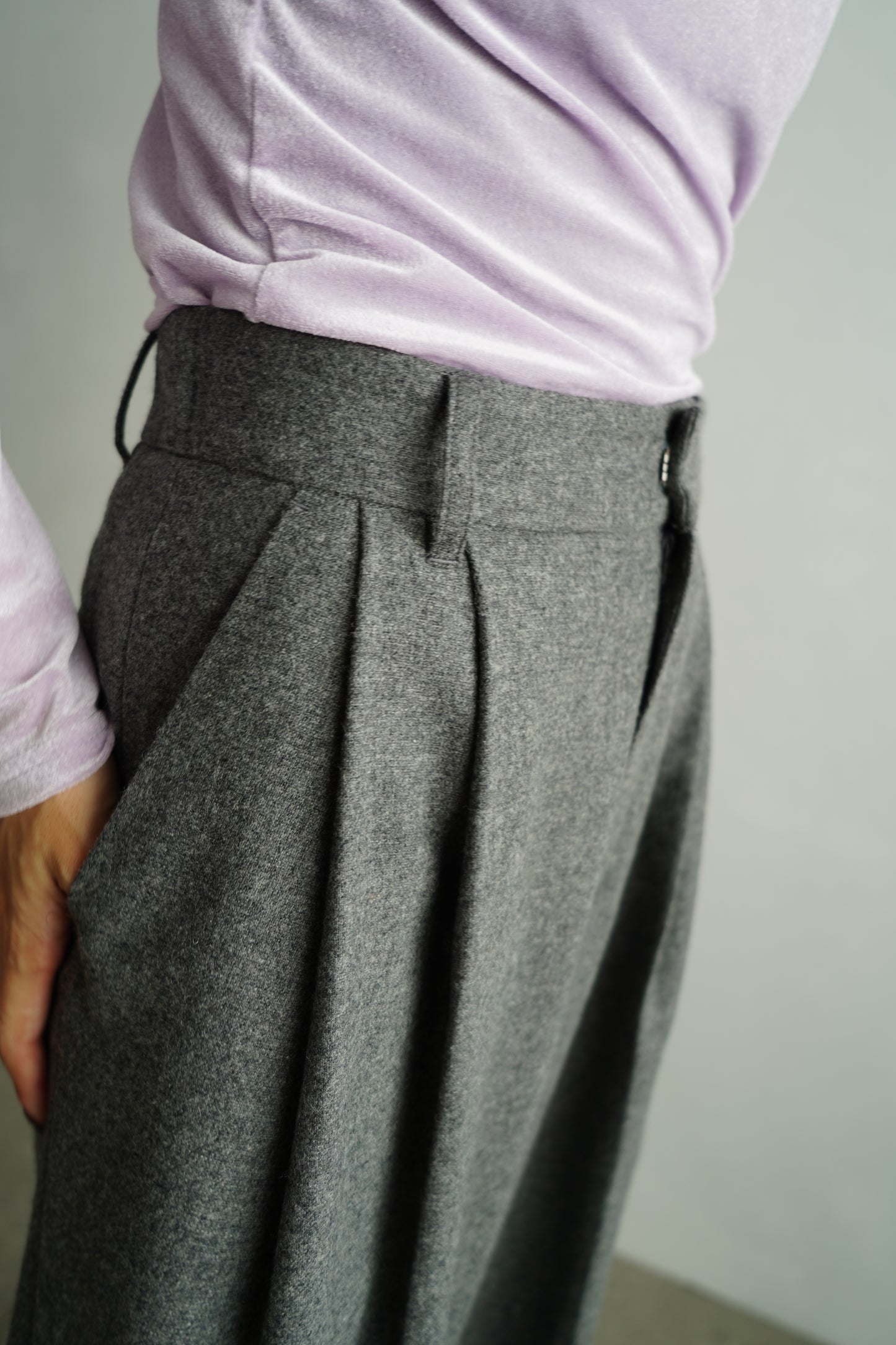 Wool Cashmere Pants / GRAY -11月15-20日発送-
