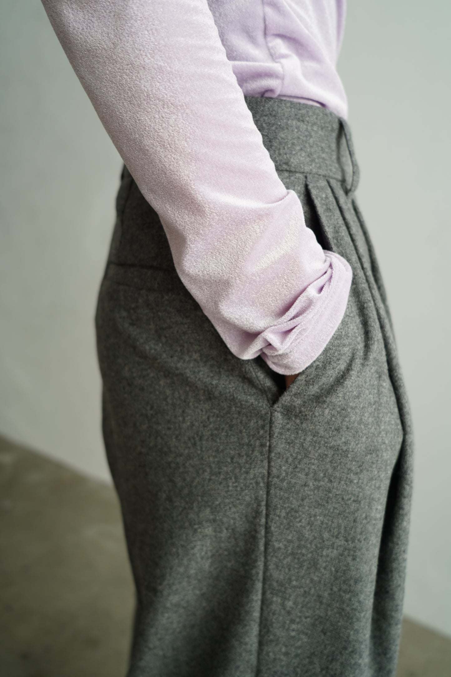 Wool Cashmere Pants / GRAY -11月15-20日発送-