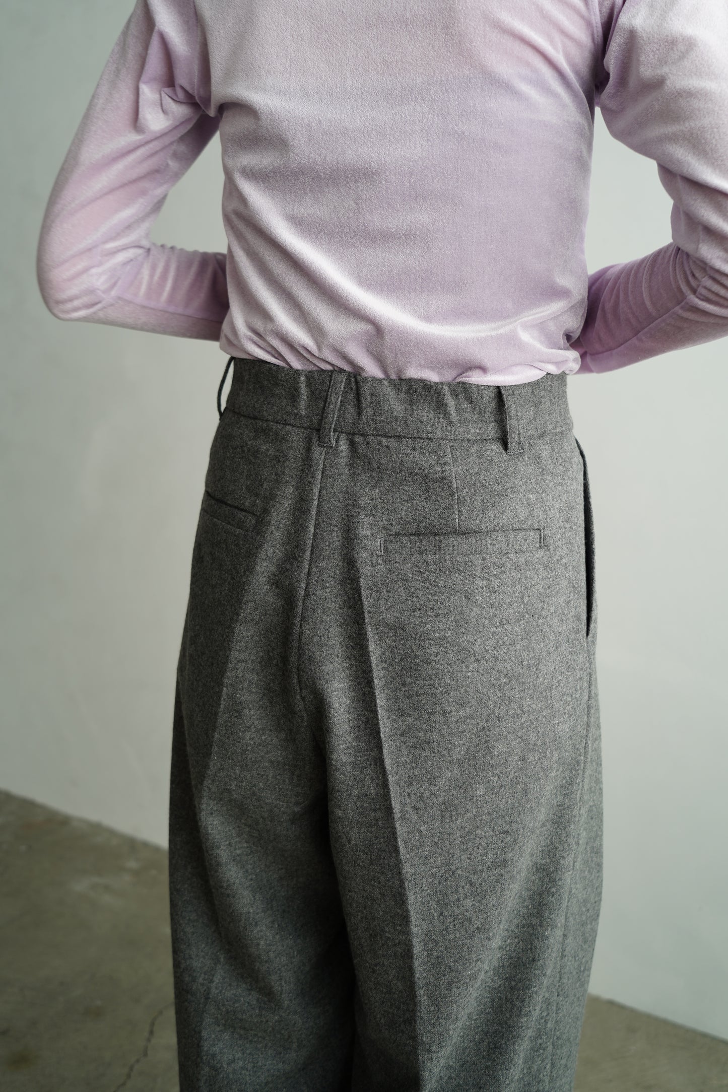 Wool Cashmere Pants / GRAY -11月15-20日発送-