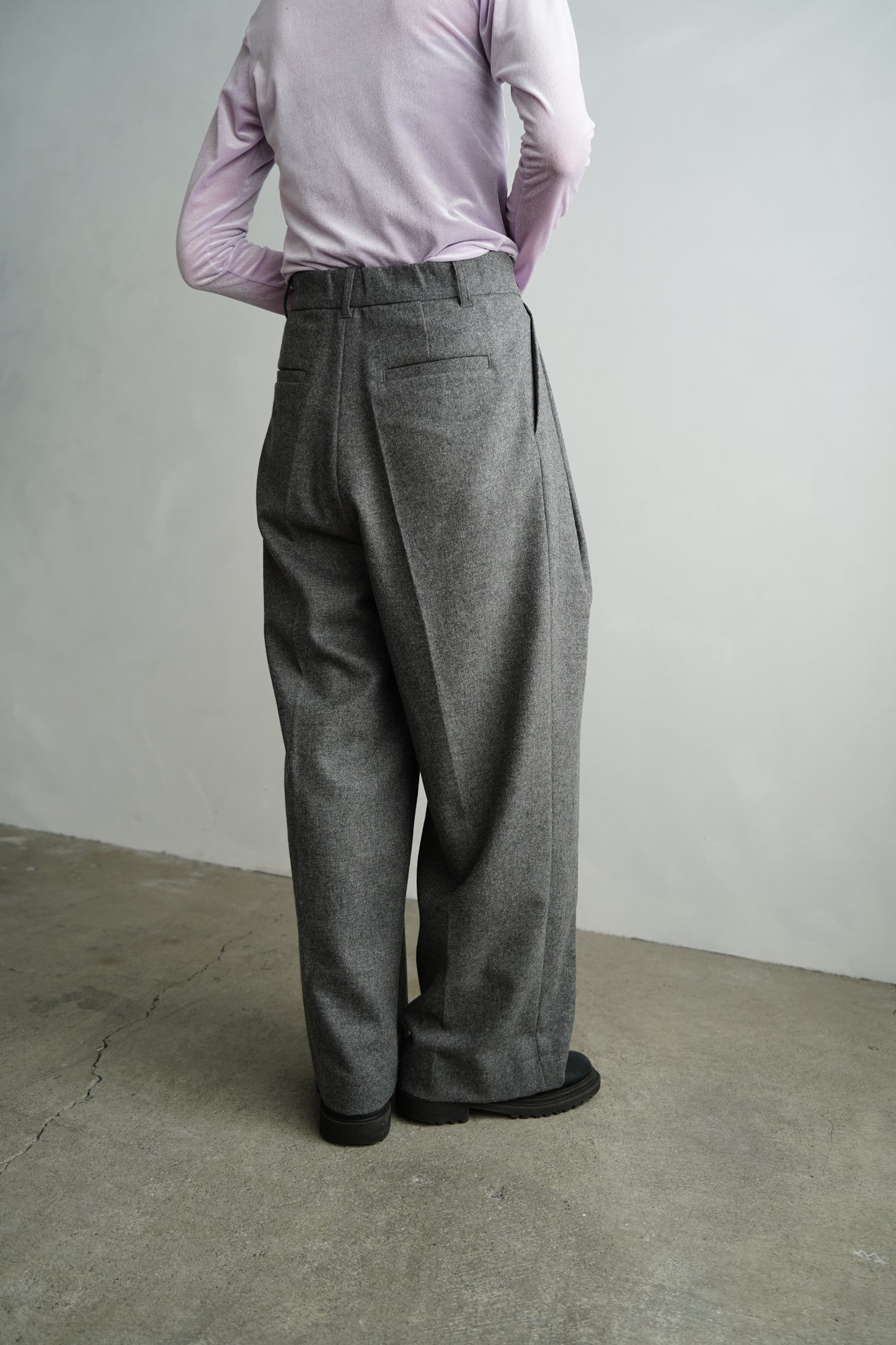 Wool Cashmere Pants / GRAY -11月15-20日発送-