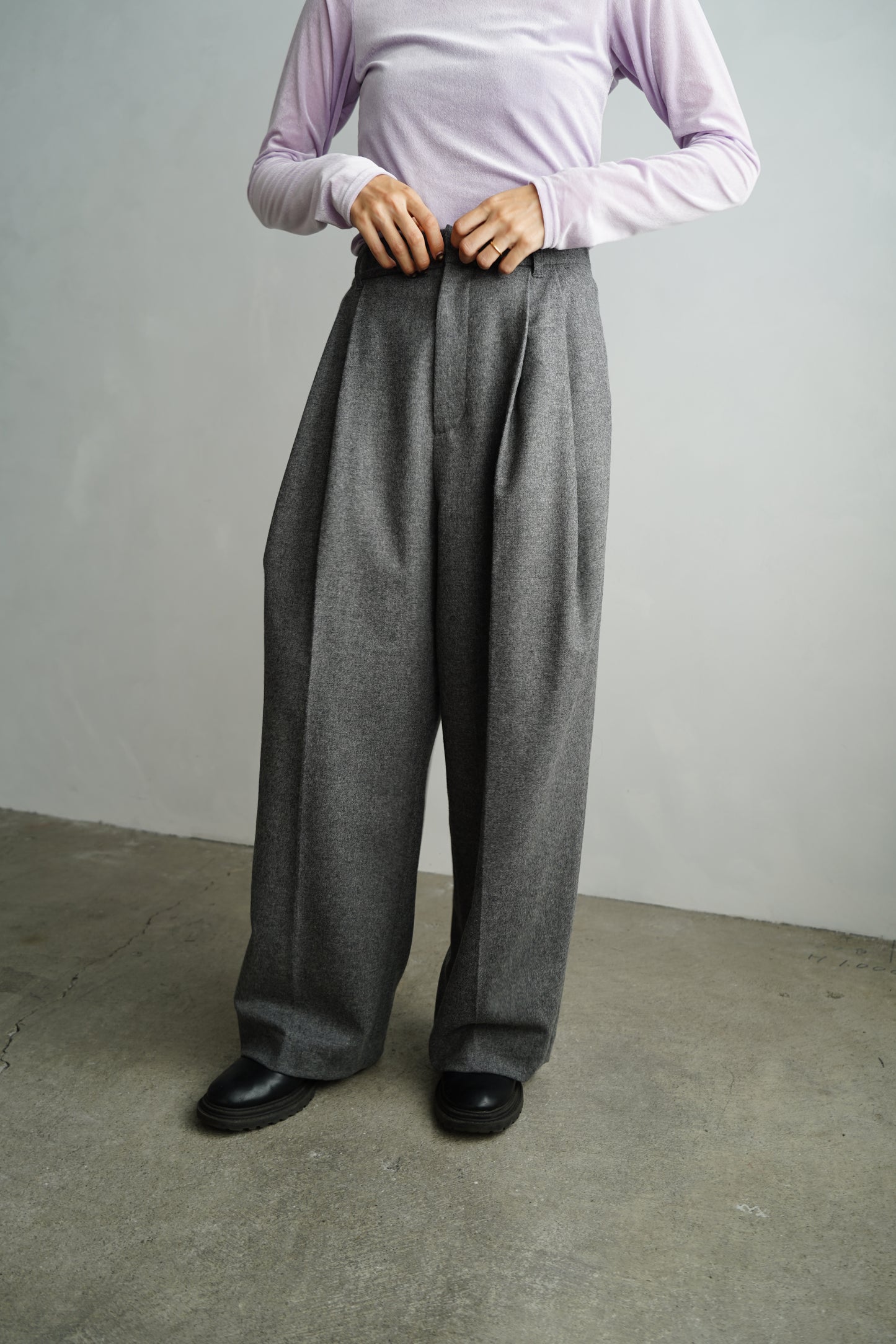 Wool Cashmere Pants / GRAY -11月15-20日発送-