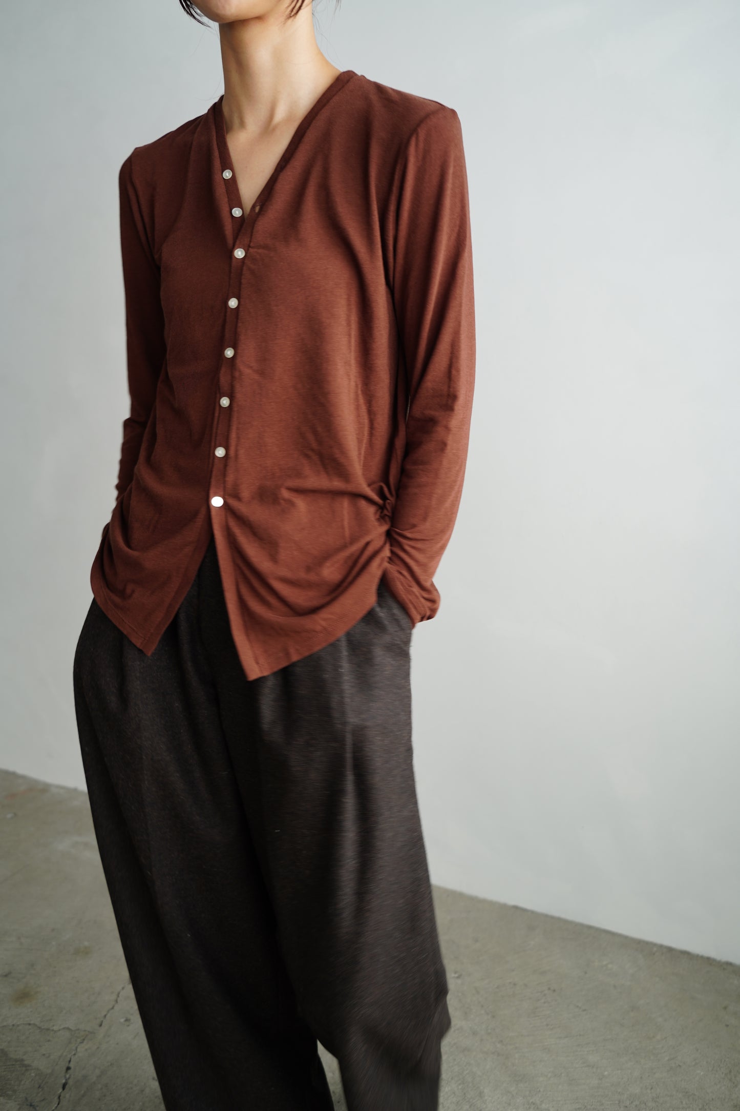 Powdery Cardigan / BROWN -10月24日発送-