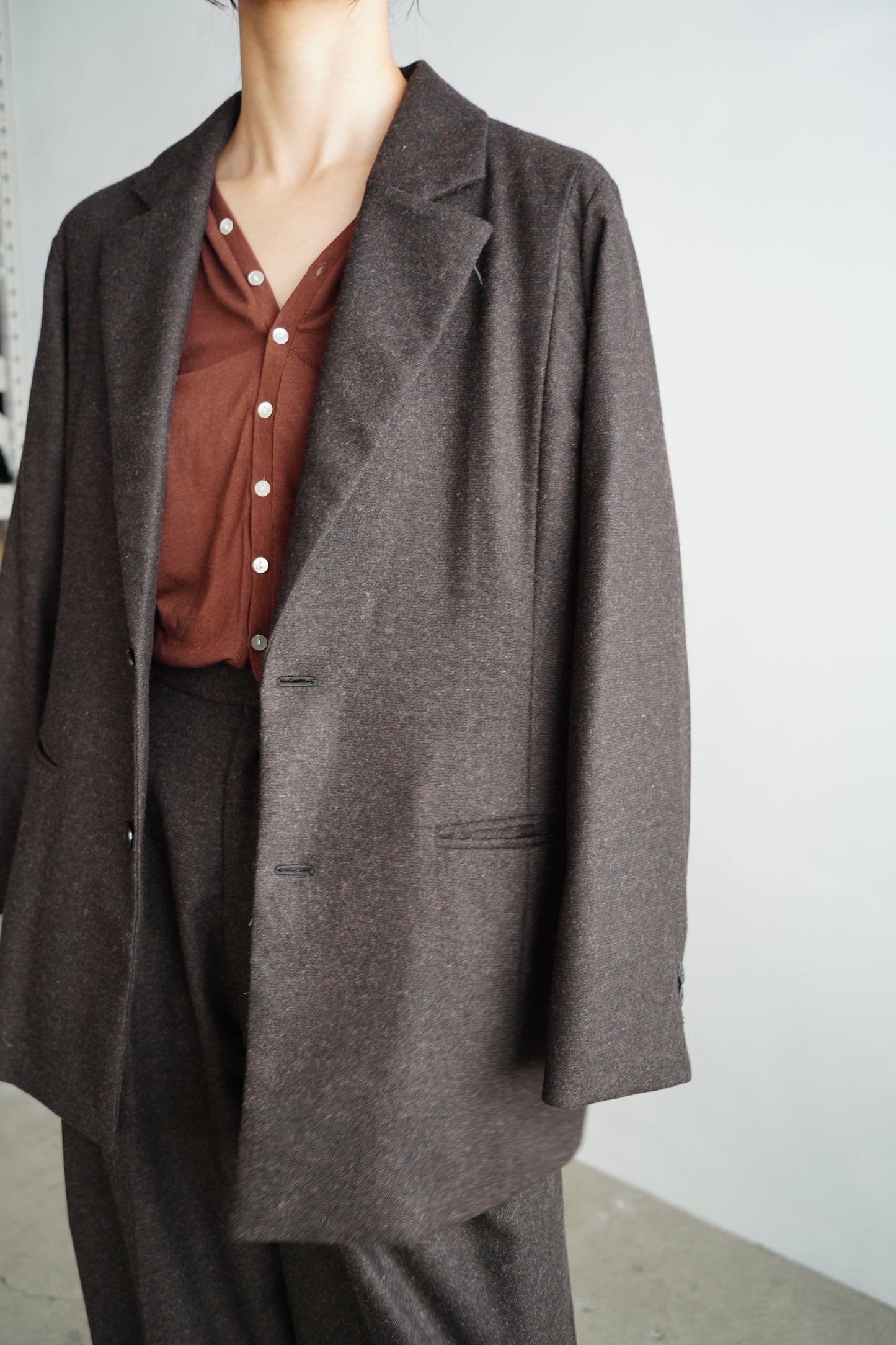 Powdery Cardigan / BROWN -10月24日発送-