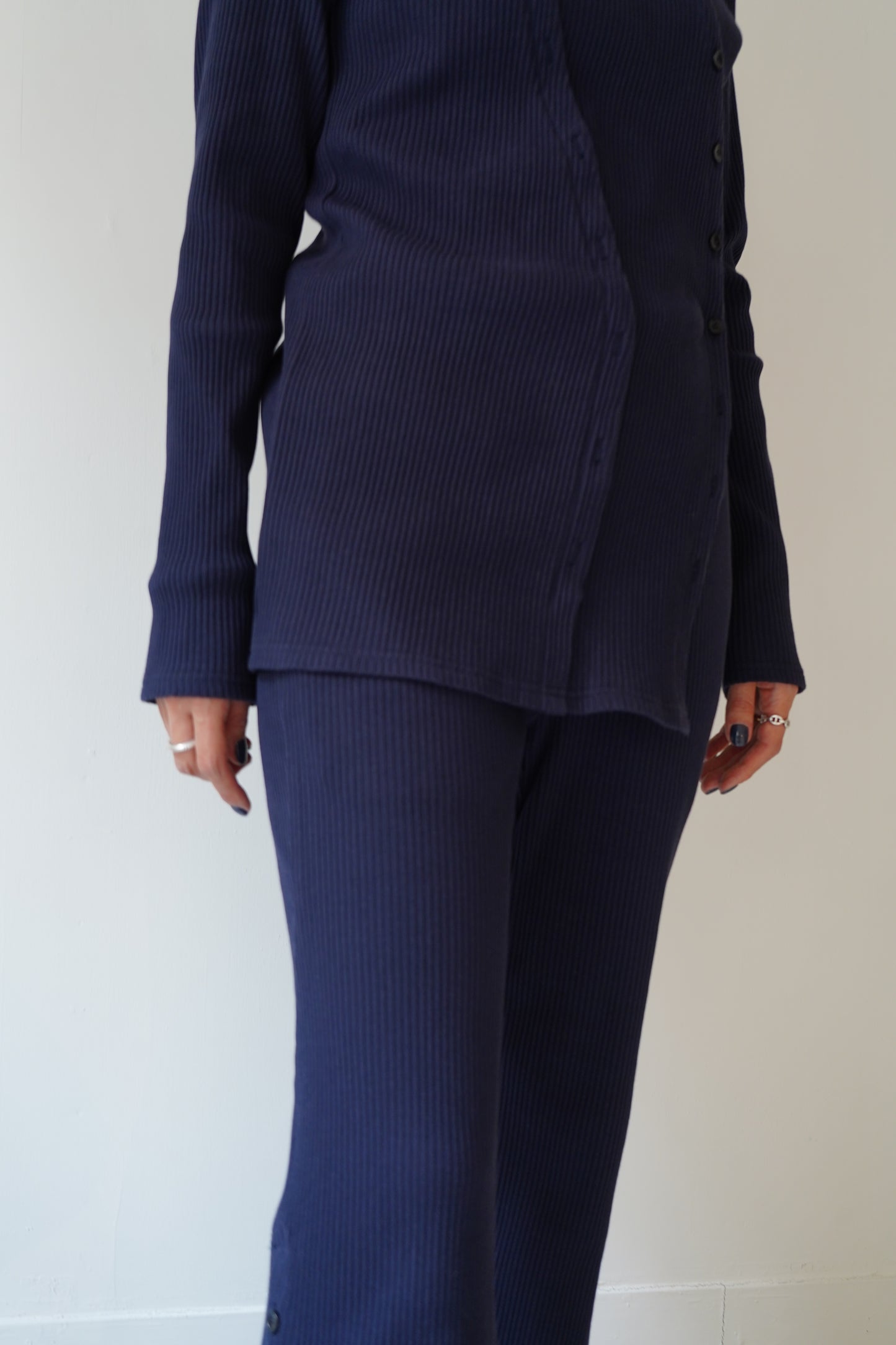 Rib Cardigan / NAVY