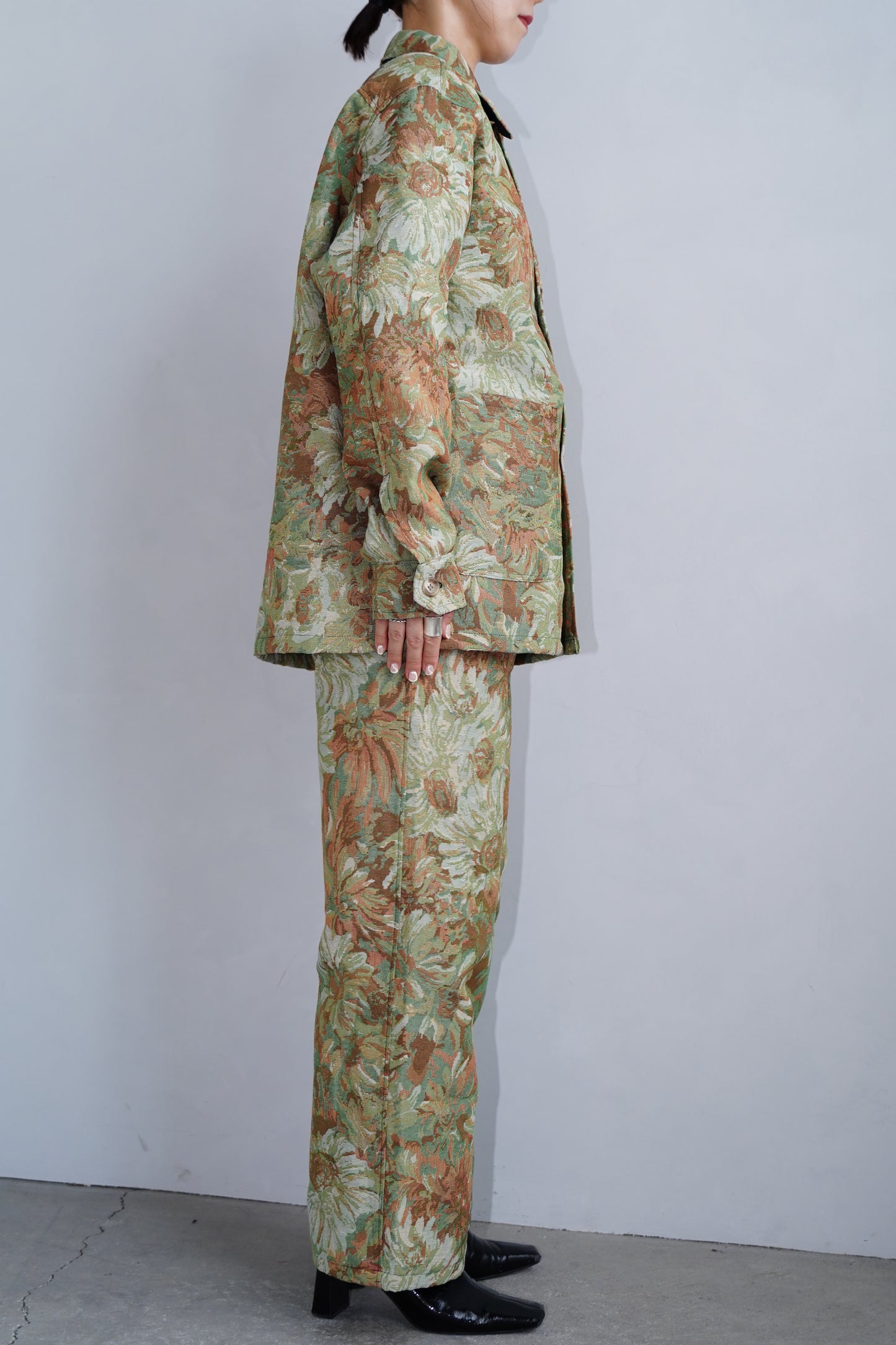 Jacquard Jacket / BROWN