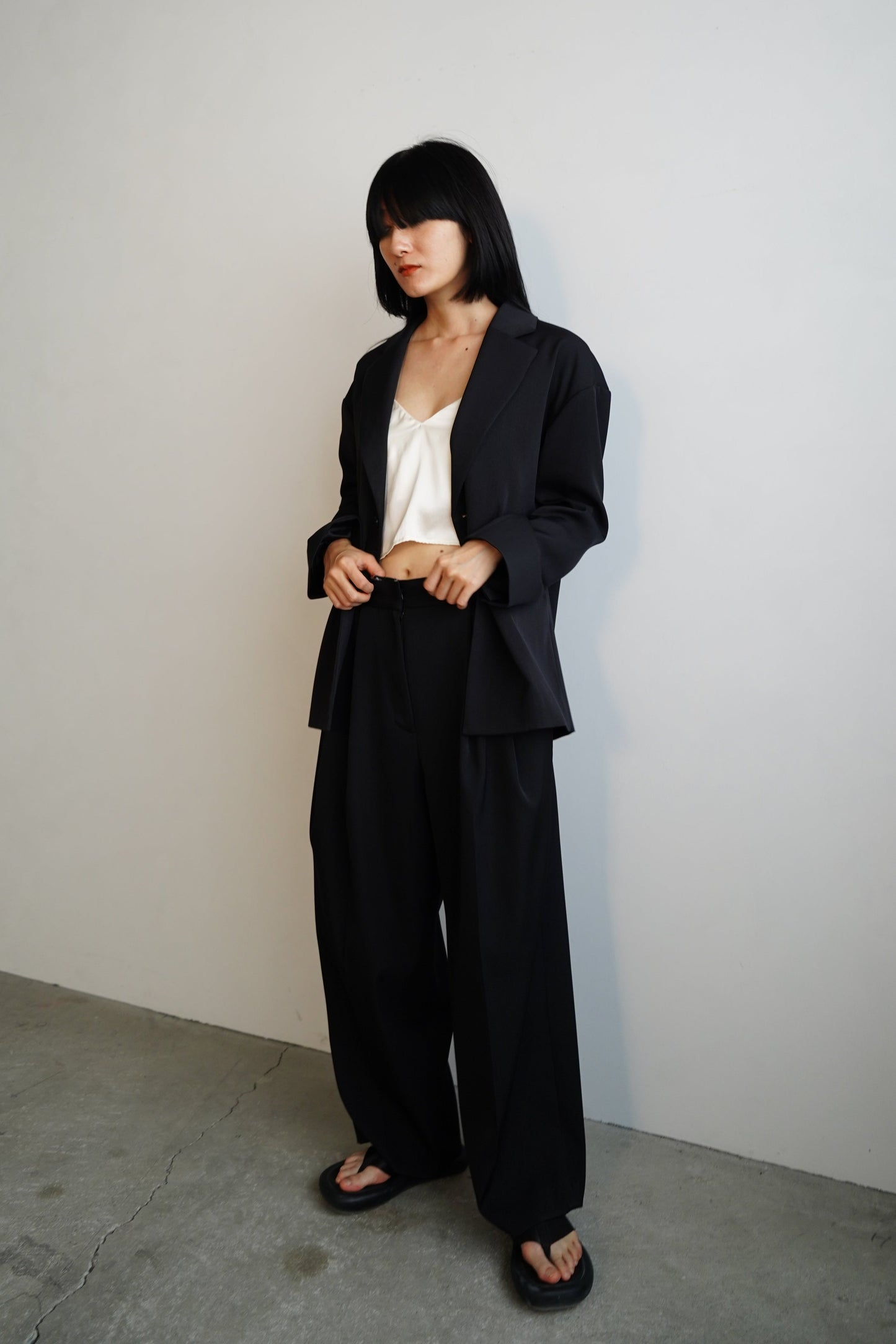 Wool Tack Pants / BLACK /身長156㎝限定