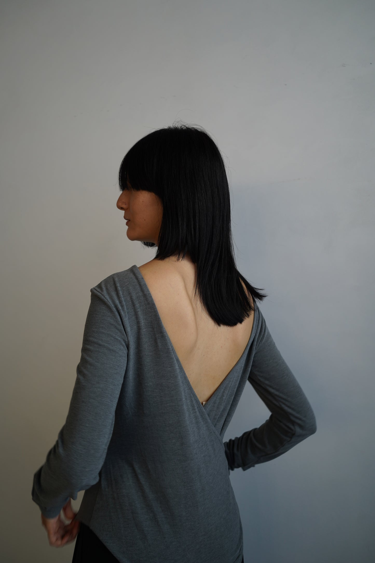 Backopen Bodysuit / GRAY