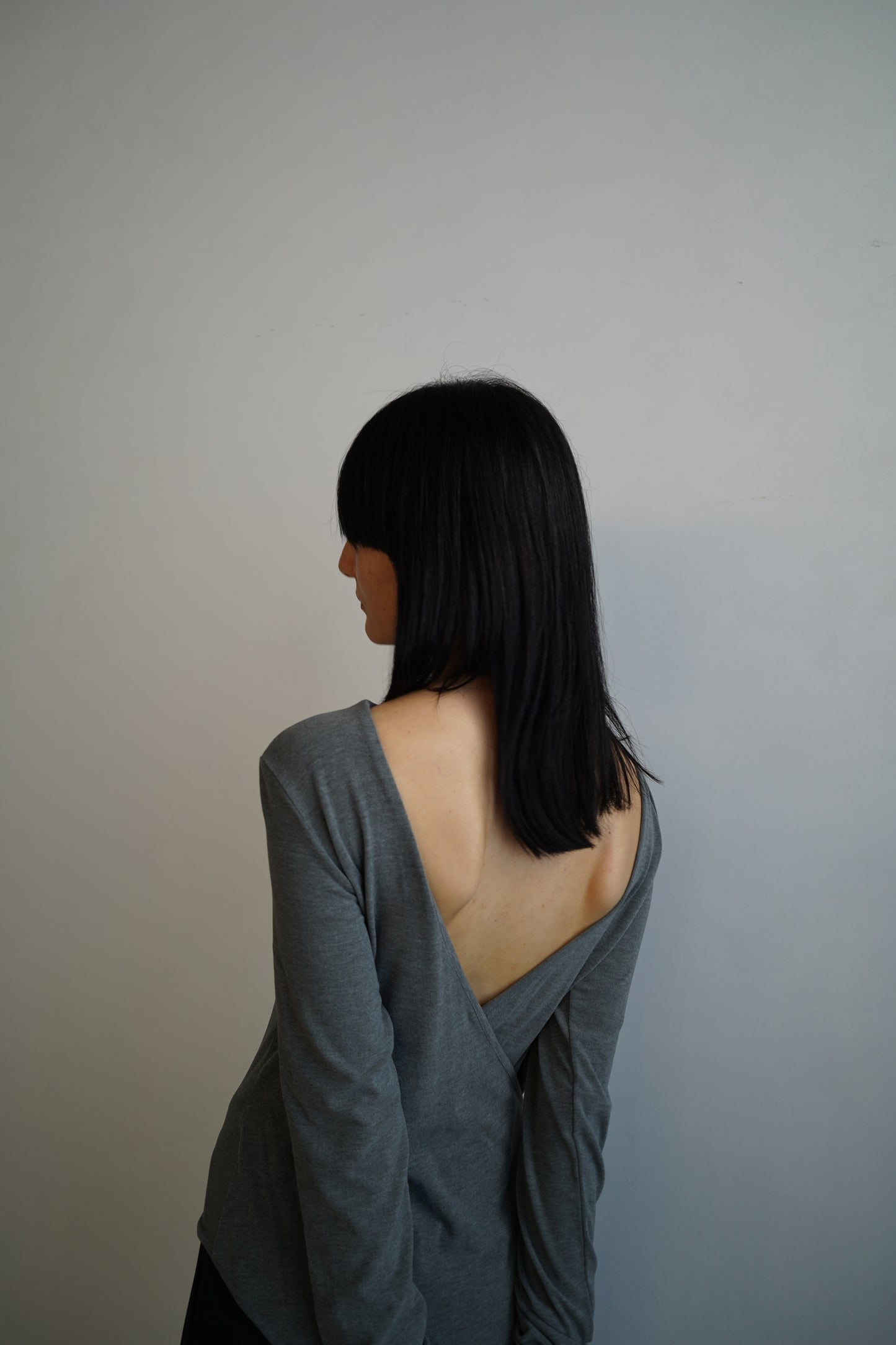 Backopen Bodysuit / GRAY