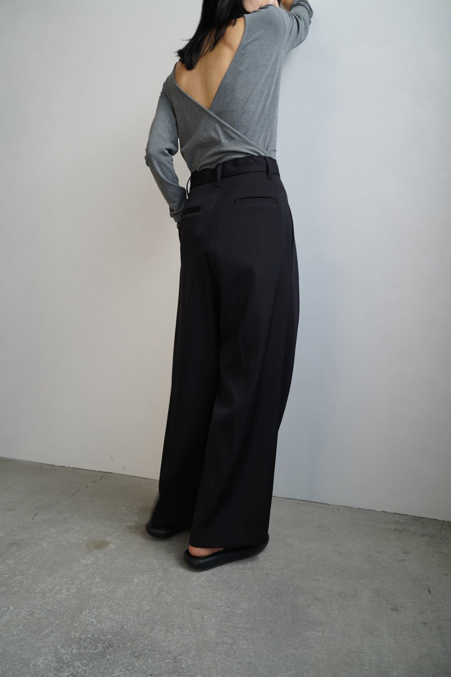Wool Tack Pants / BLACK /身長156㎝の方限定