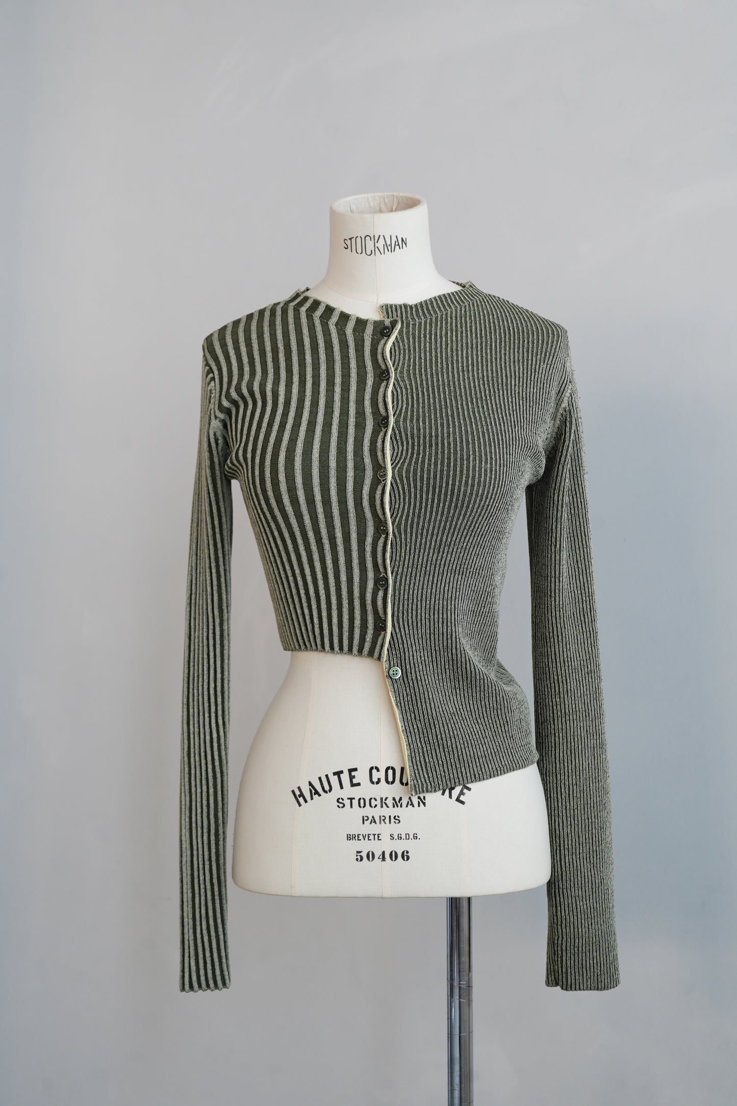 【Restock】Two-Tone Knit Cardigan / KHAKIYEL -11月25-30日発送-