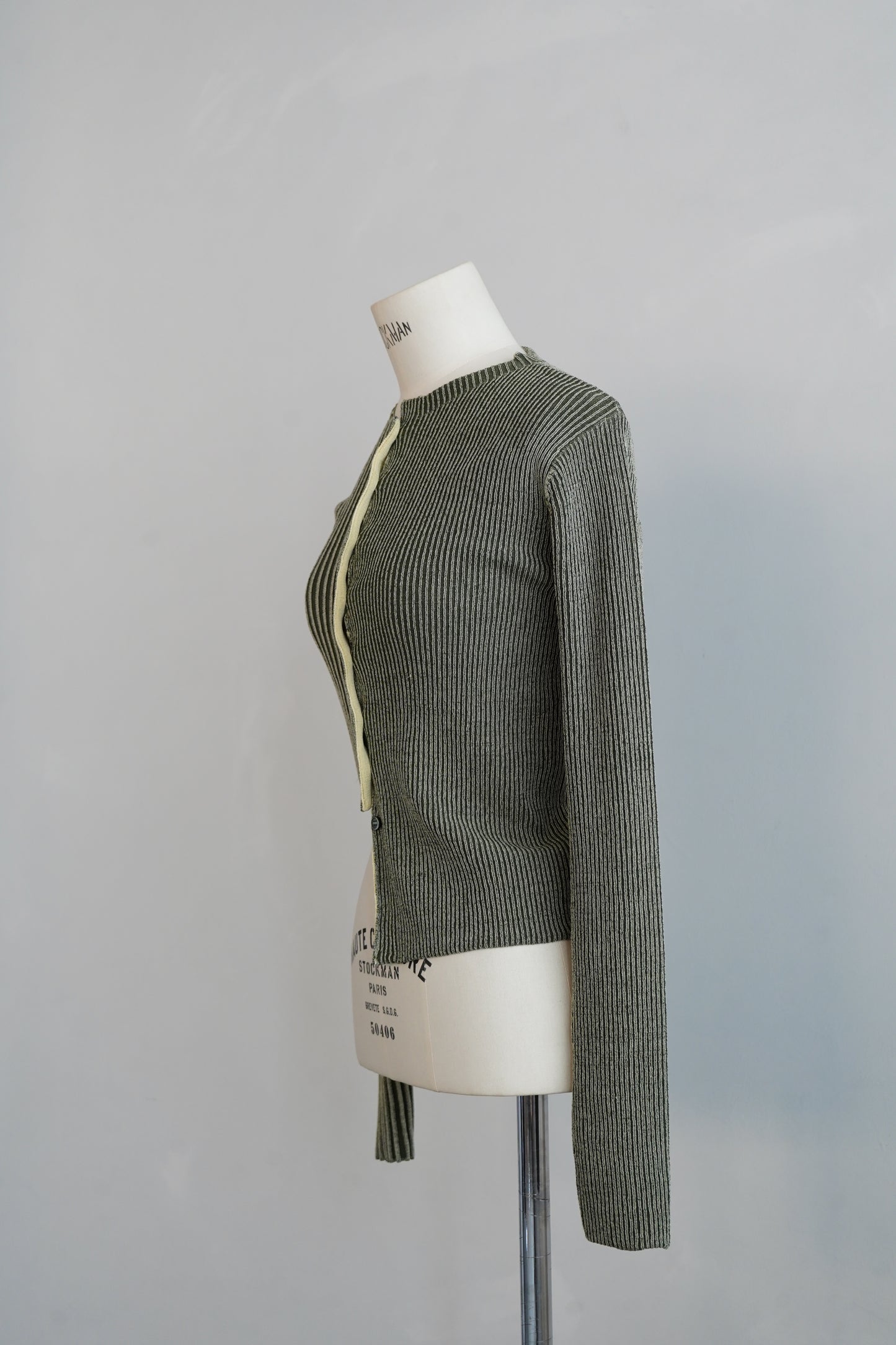 【Restock】Two-Tone Knit Cardigan / KHAKIYEL -11月25-30日発送-