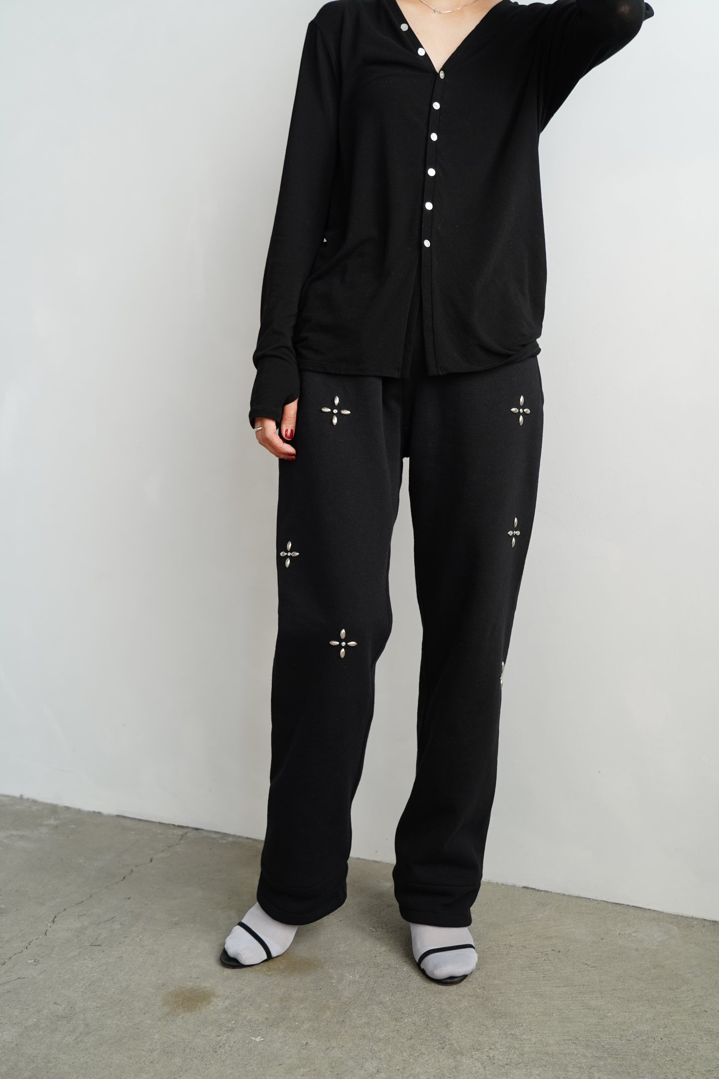 Bijou Sweat Pants / BLACK -11月22日発送-