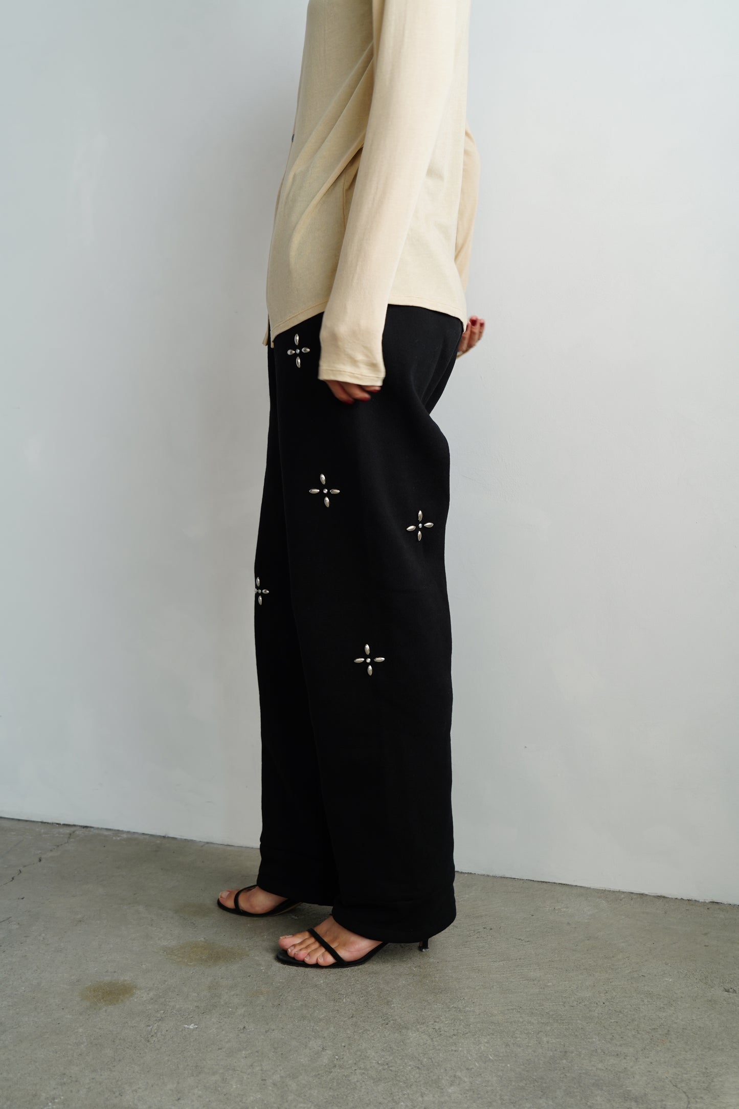 Bijou Sweat Pants / BLACK -11月22日発送-