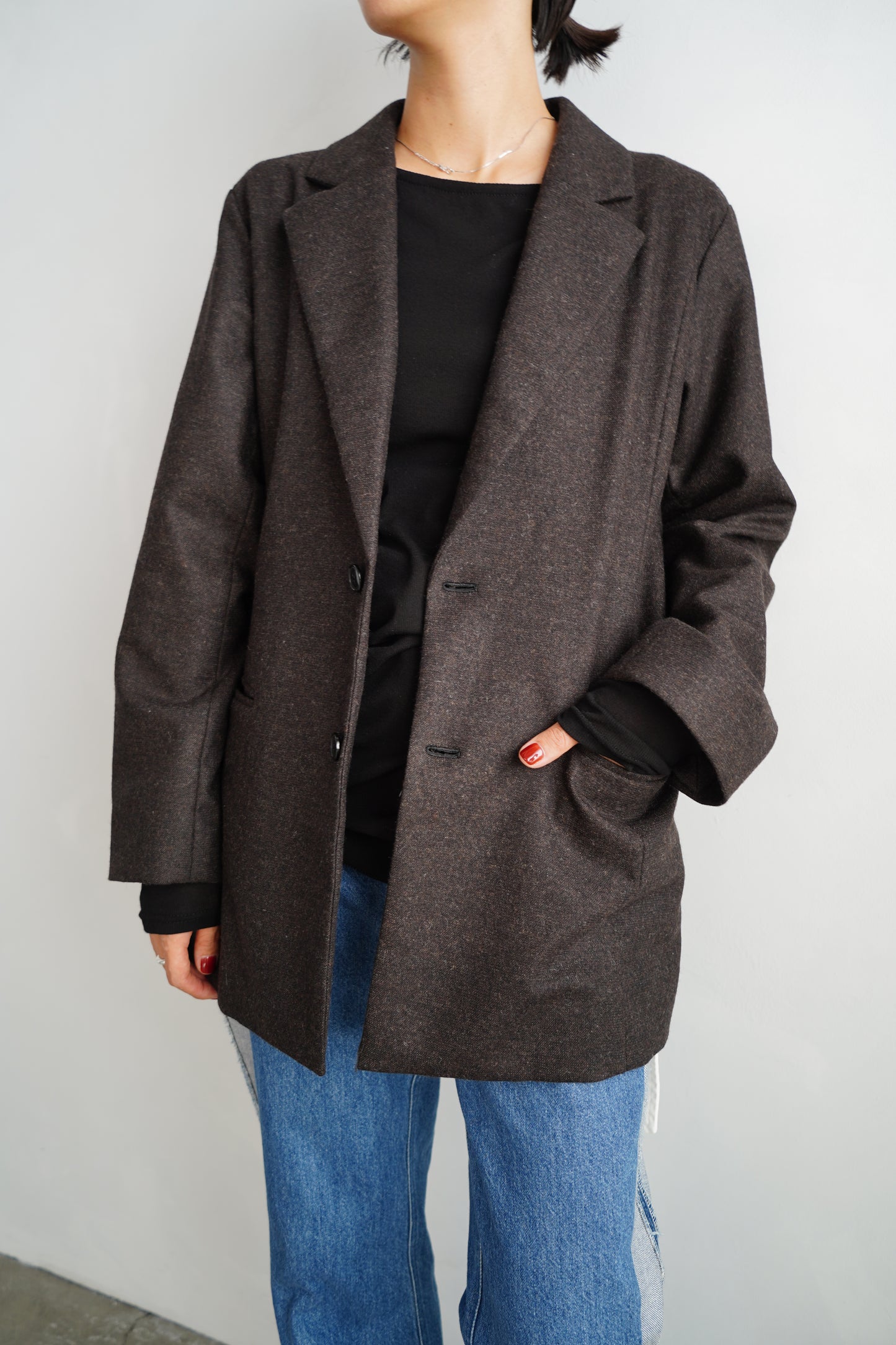 Wool Cashmere Jacket / BROWN -11月15-20日発送-