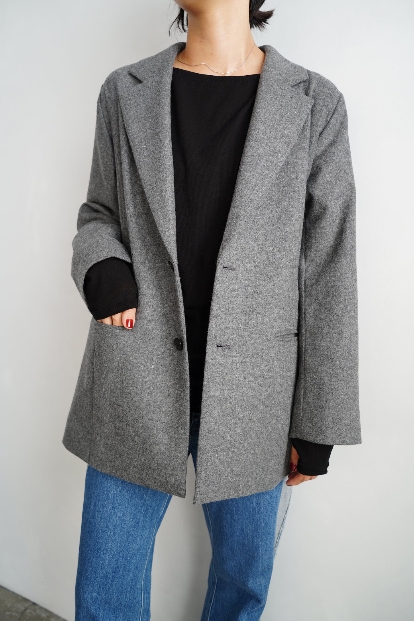 Wool Cashmere Jacket / GRAY -11月15-20日発送-