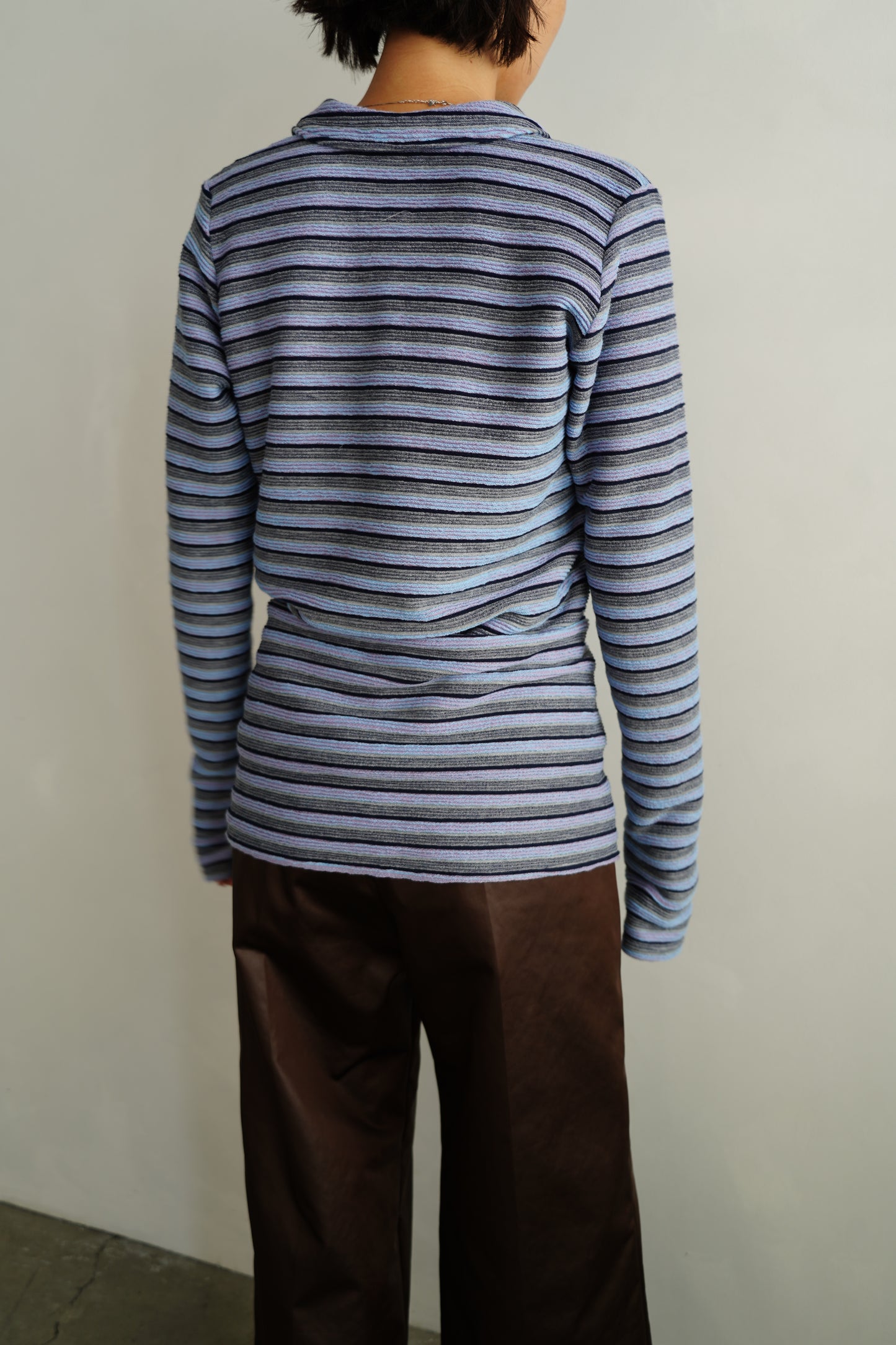 Multi Border Shirts / PURPLE