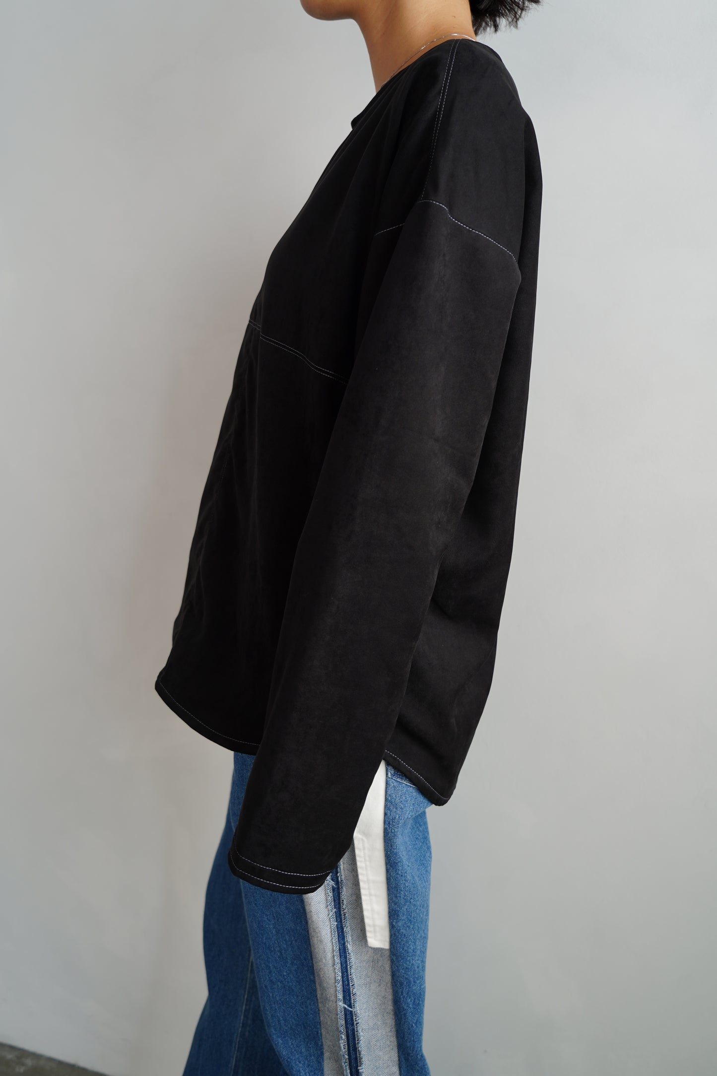Soft Suedy Pullover / BLACK -10月20-25日発送-