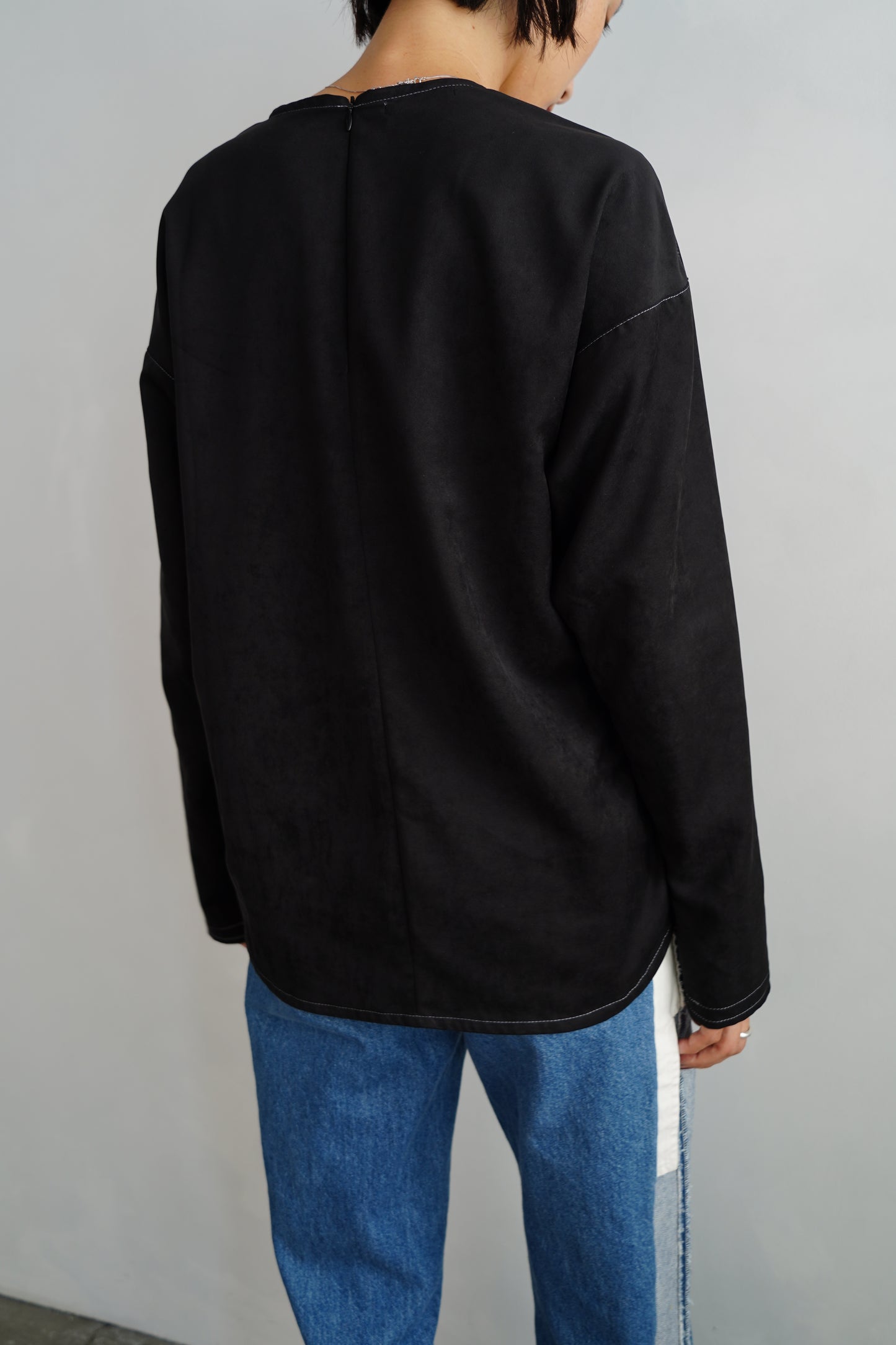 Soft Suedy Pullover / BLACK -10月20-25日発送-