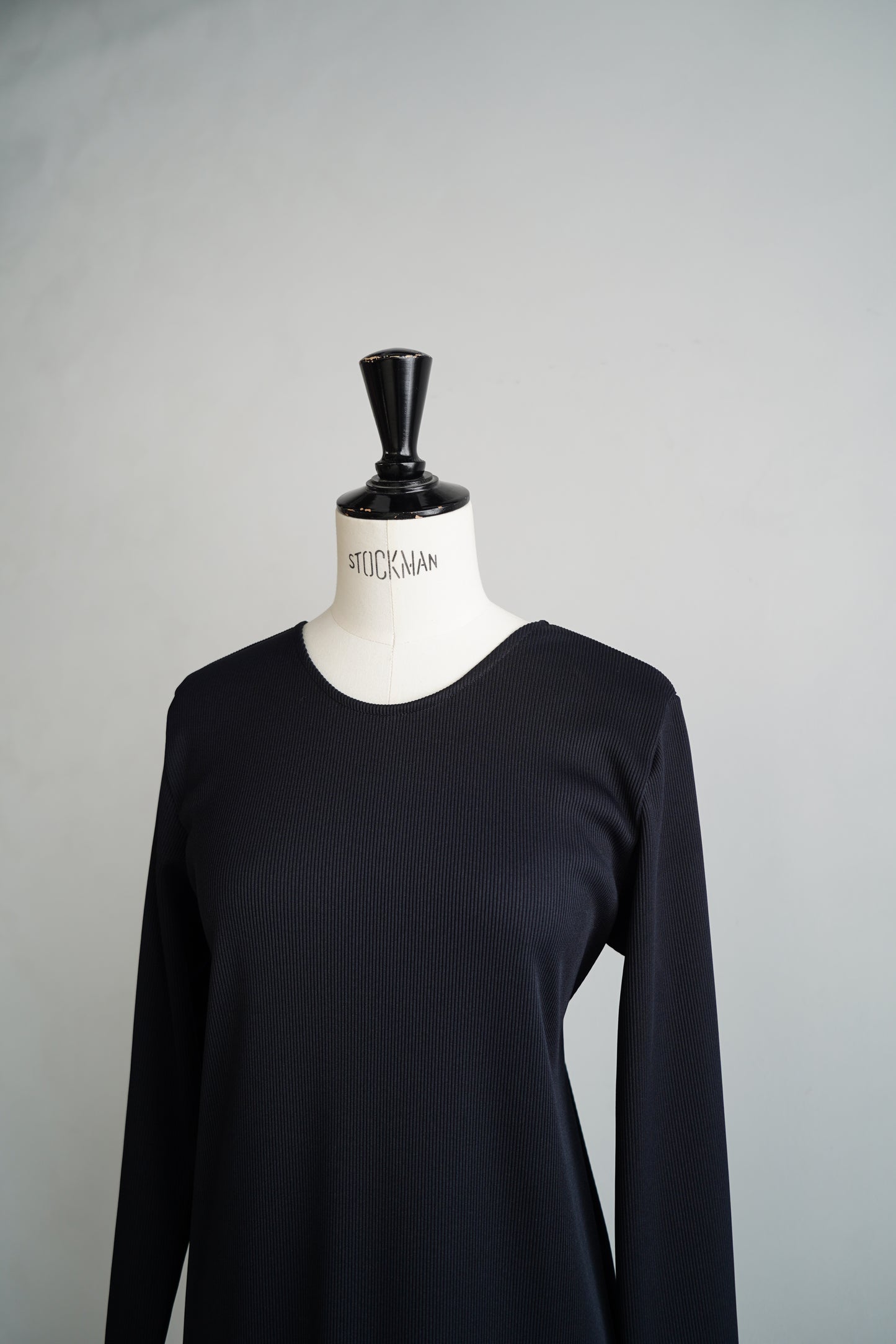 Backopen Rib Onepiece / BLACK