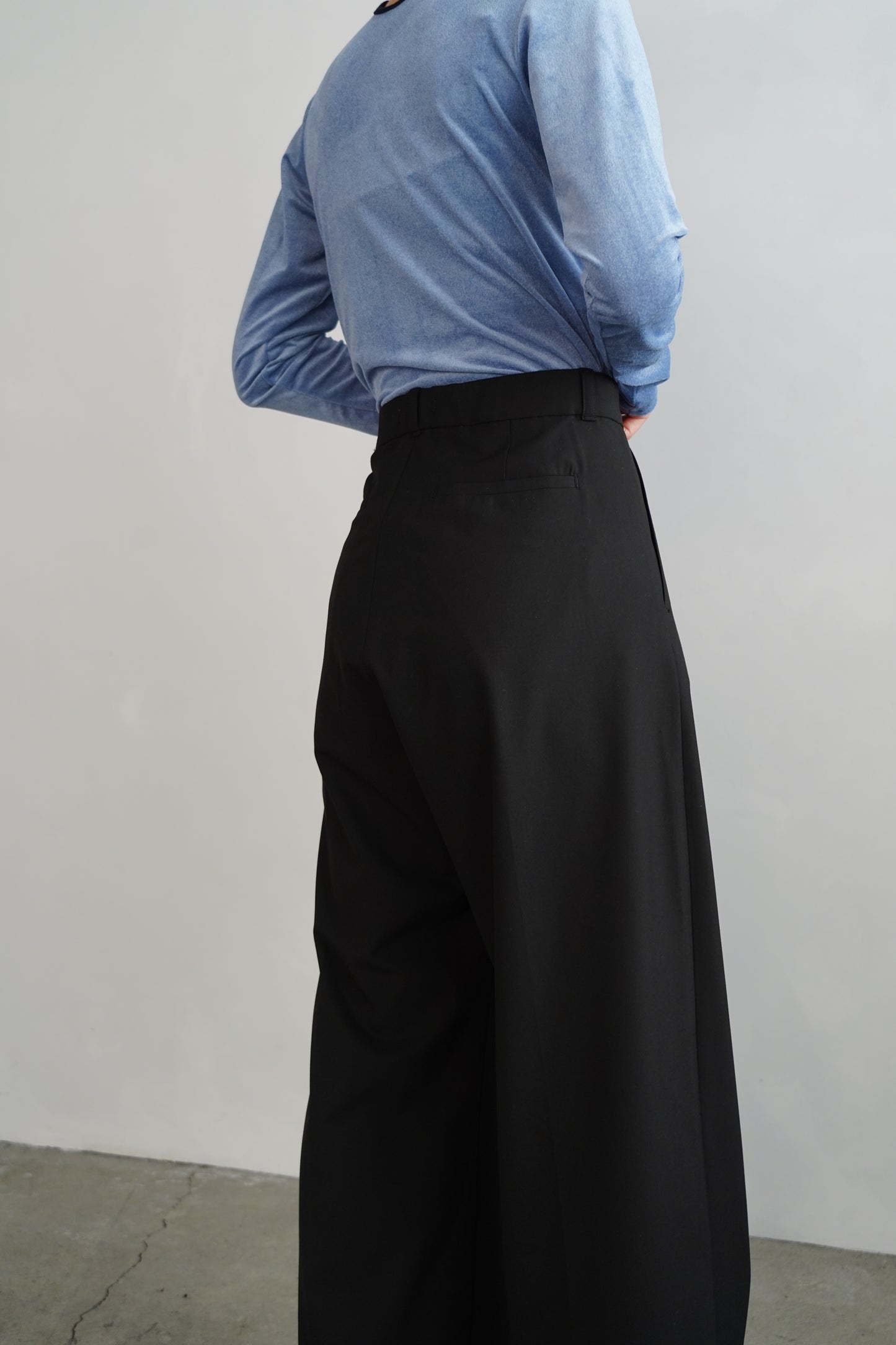 Wide Straight Pants / BLACK -10月17日発送-