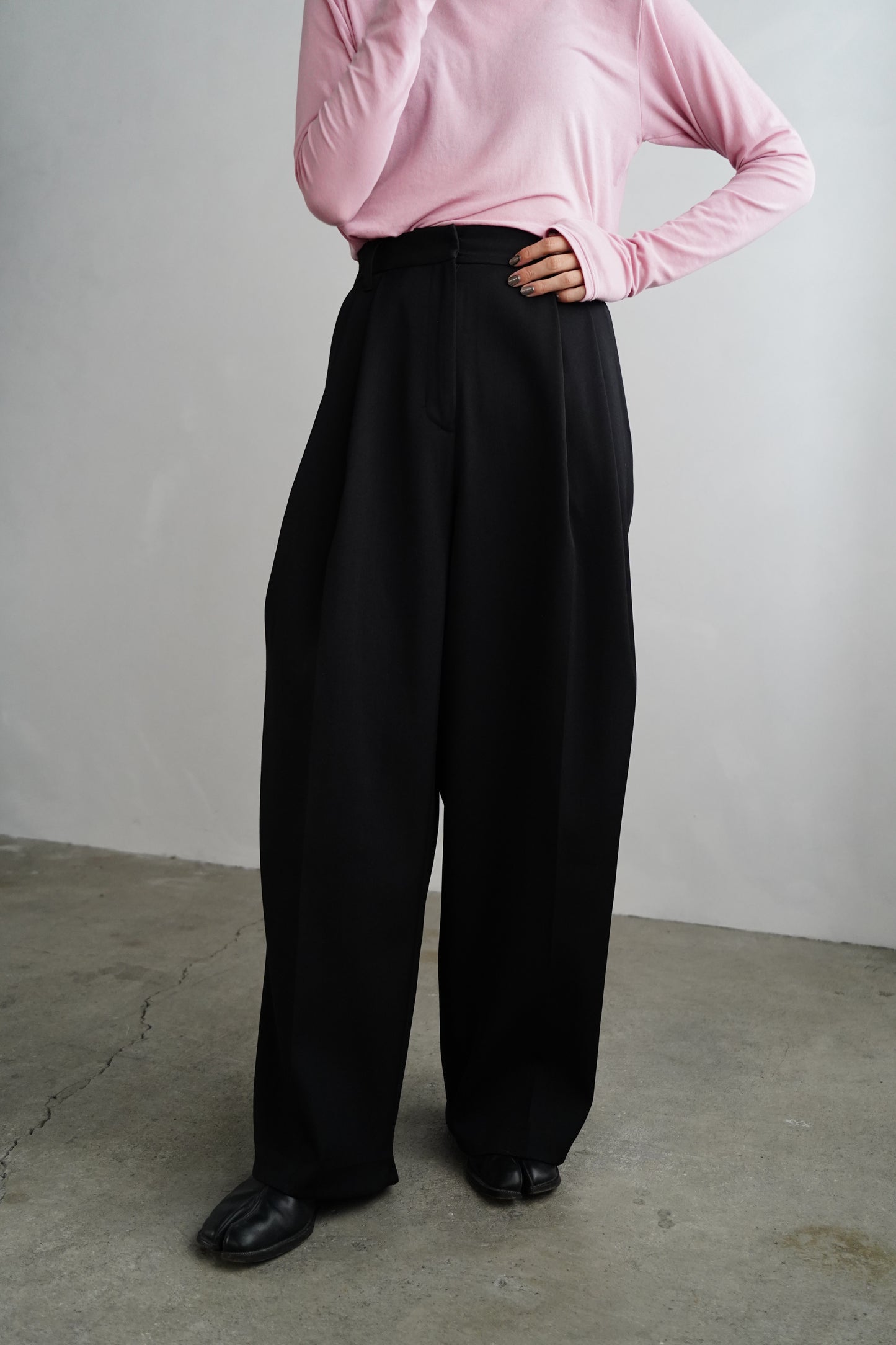 Wool Tack Pants / BLACK -11月26-28日発送-