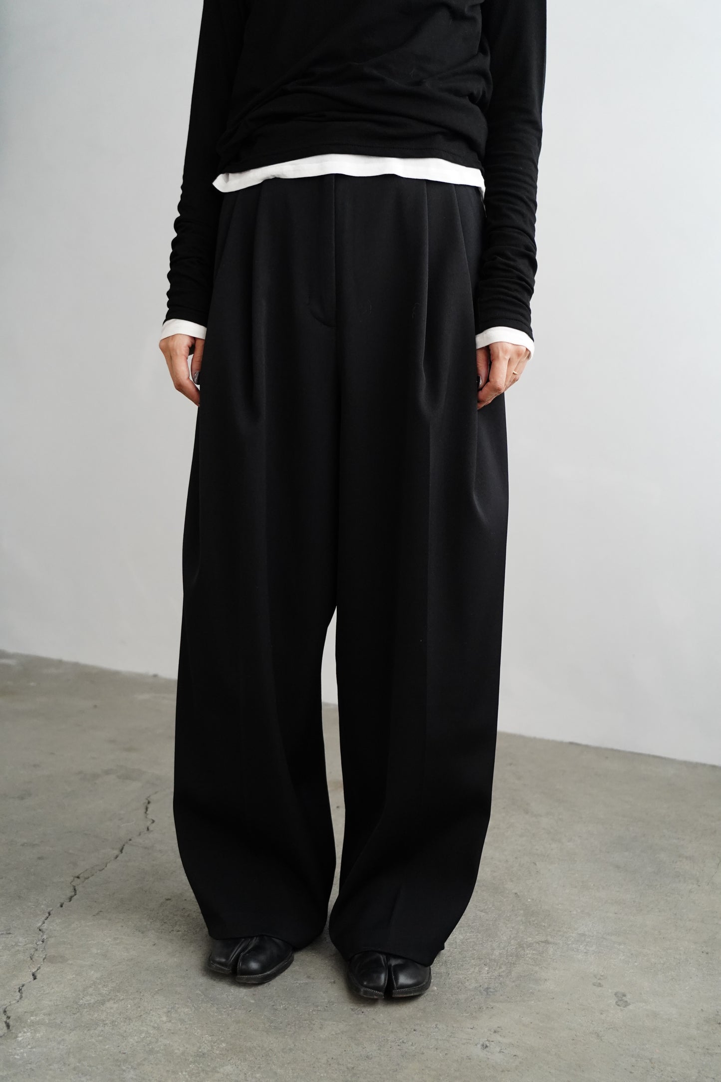 Wool Tack Pants / BLACK -11月26-28日発送-