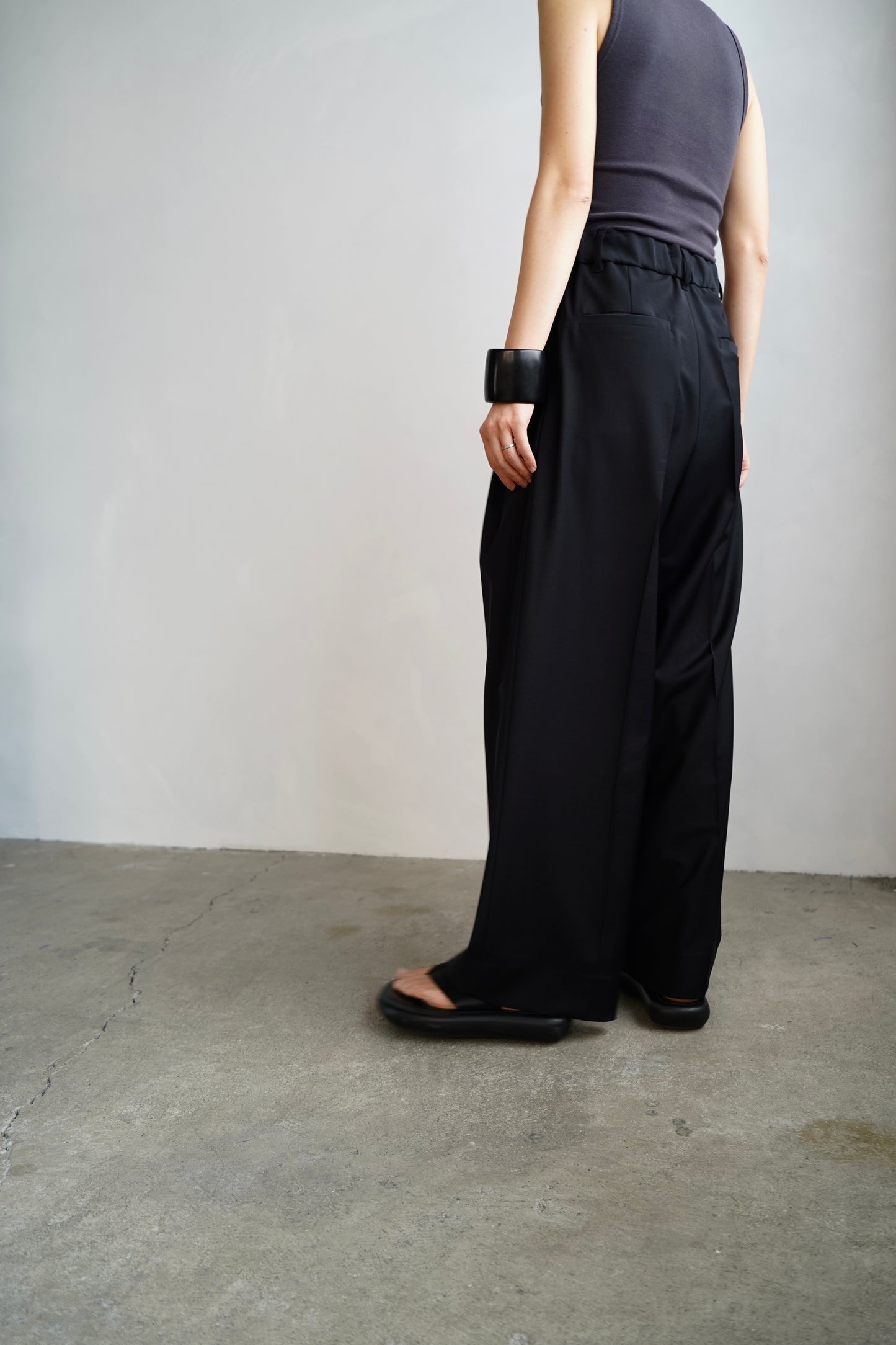 Thin Tack Pants / BLACK /38size only