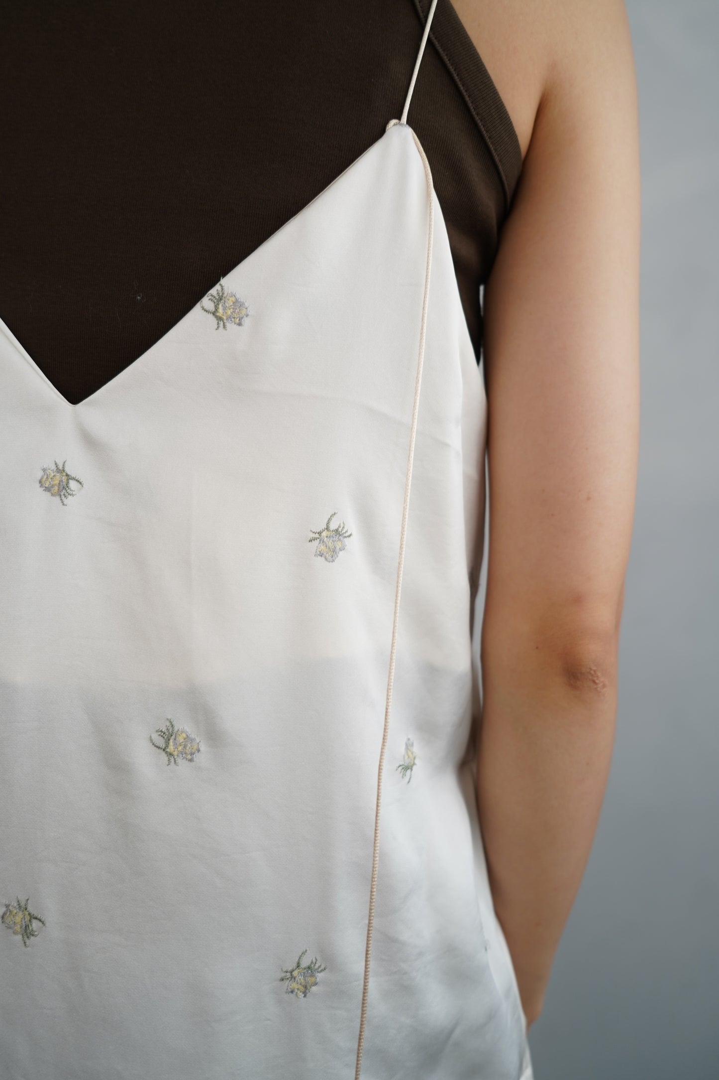 Stitch Flower Cami Dress / OFFWHITE -8月3-7日発送-
