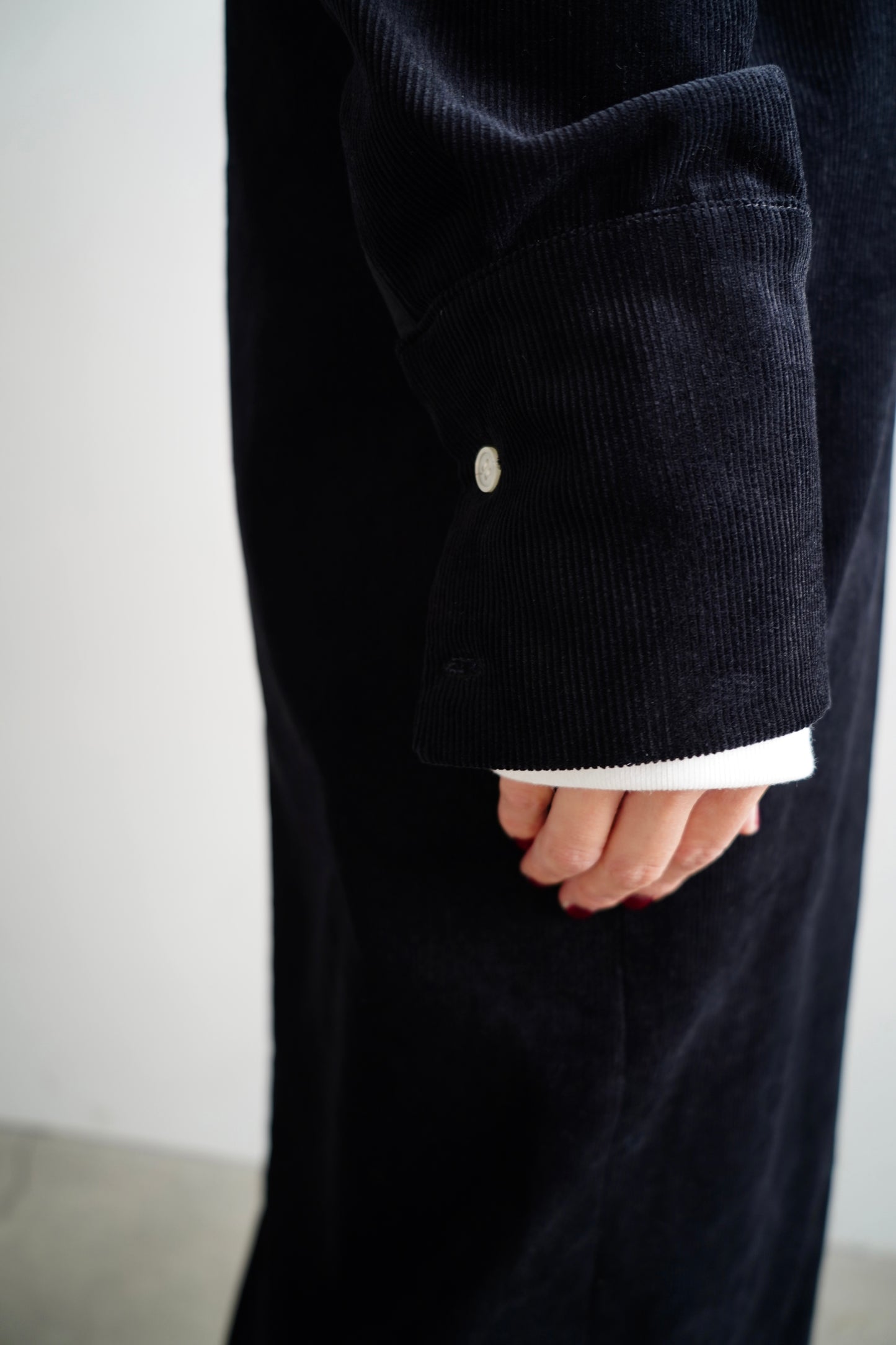 Corduroy Dress / BLACK