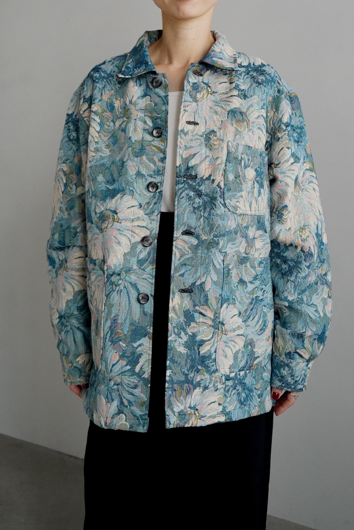 Jacquard Jacket / BLUE