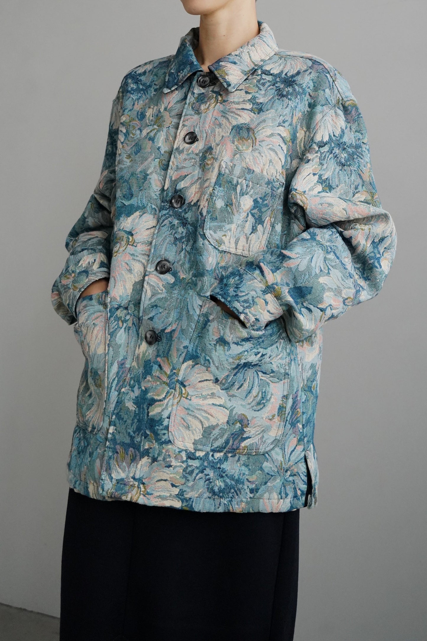 Jacquard Jacket / BLUE