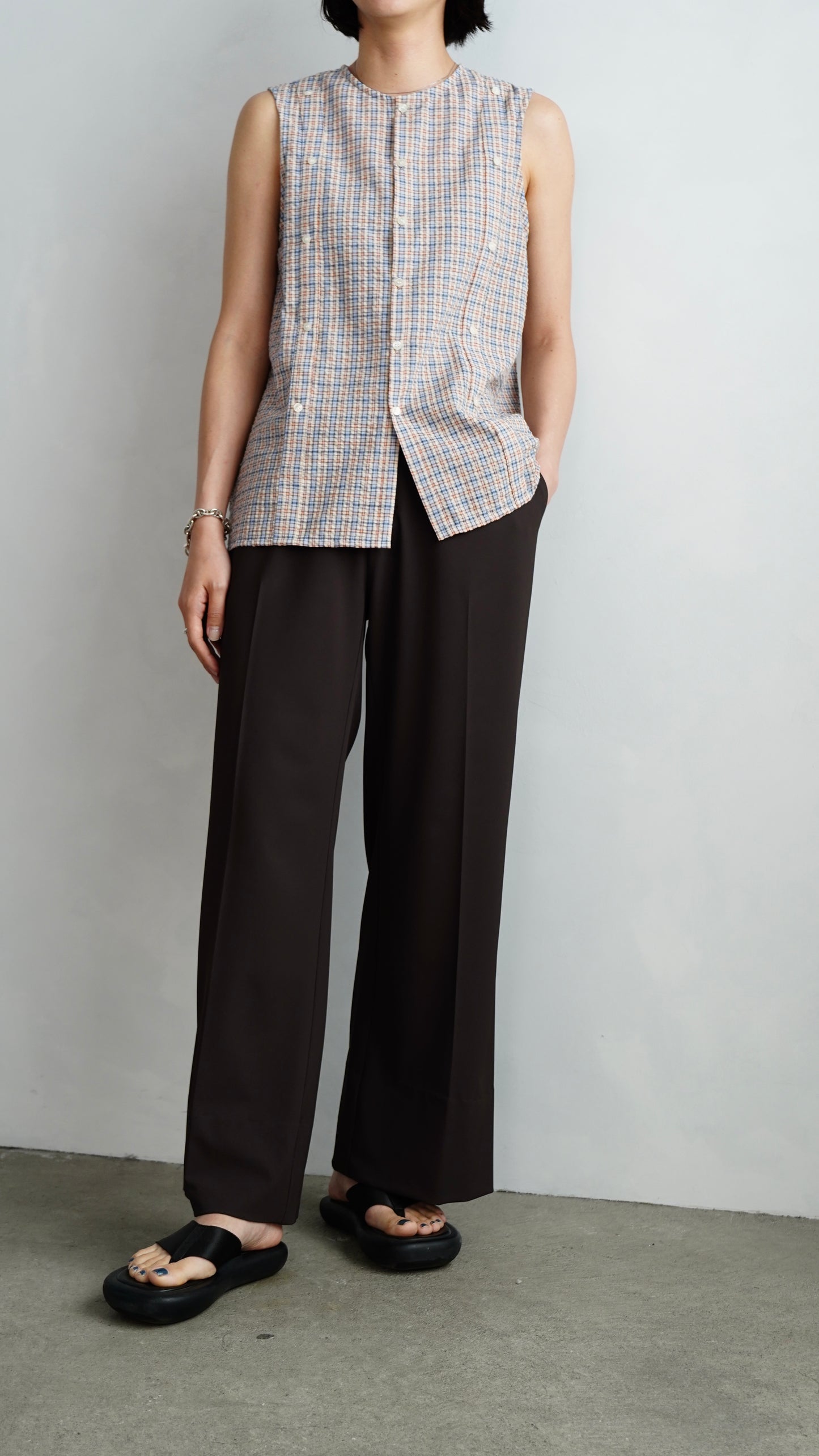 【SAMPLE SALE】2way Shirt/PLAIDORANGE