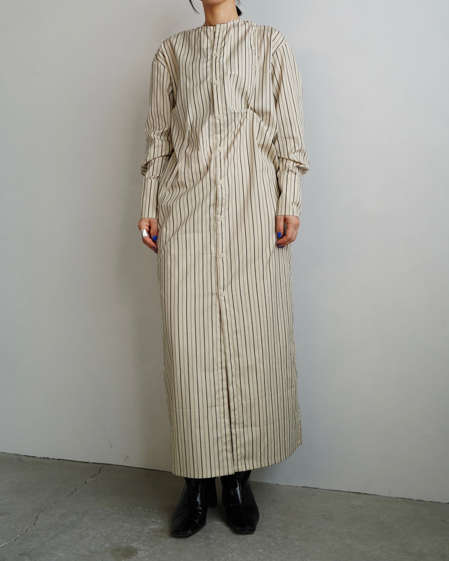 Stripe Dress / BEIGE