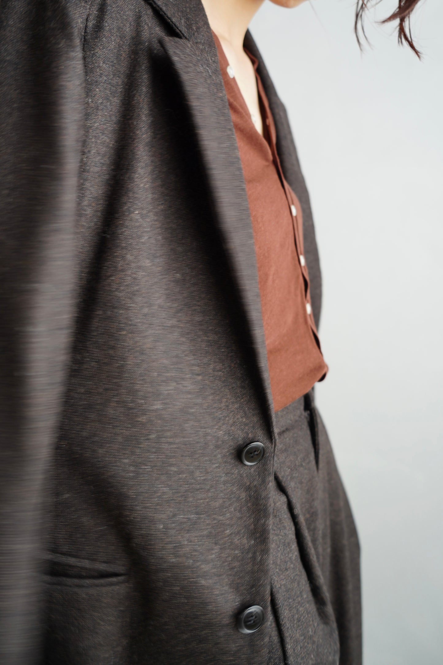 Wool Cashmere Jacket / BROWN -11月15-20日発送-