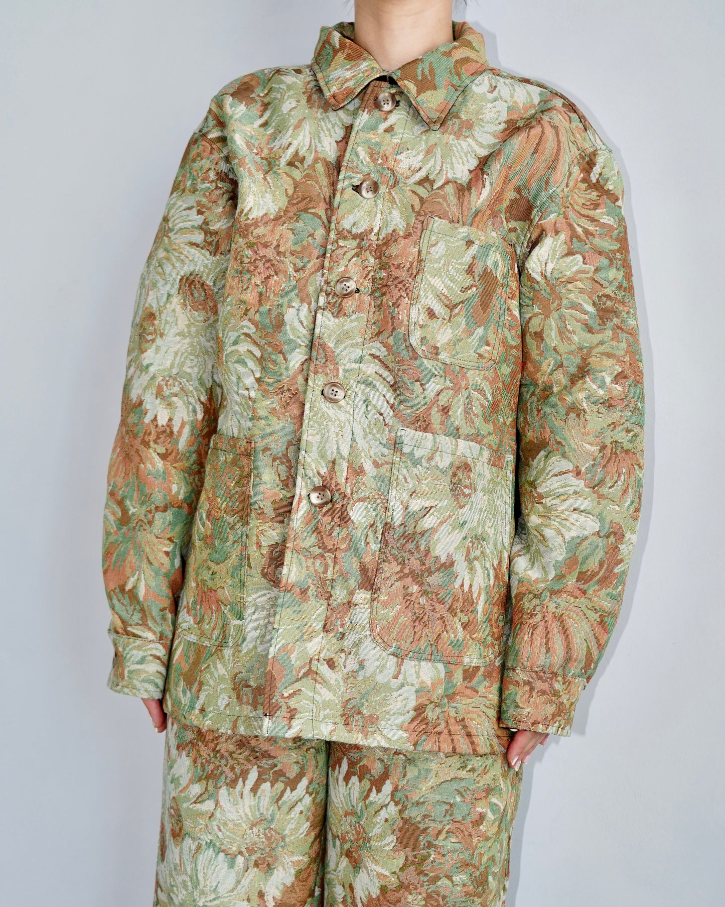 Jacquard Jacket / BROWN