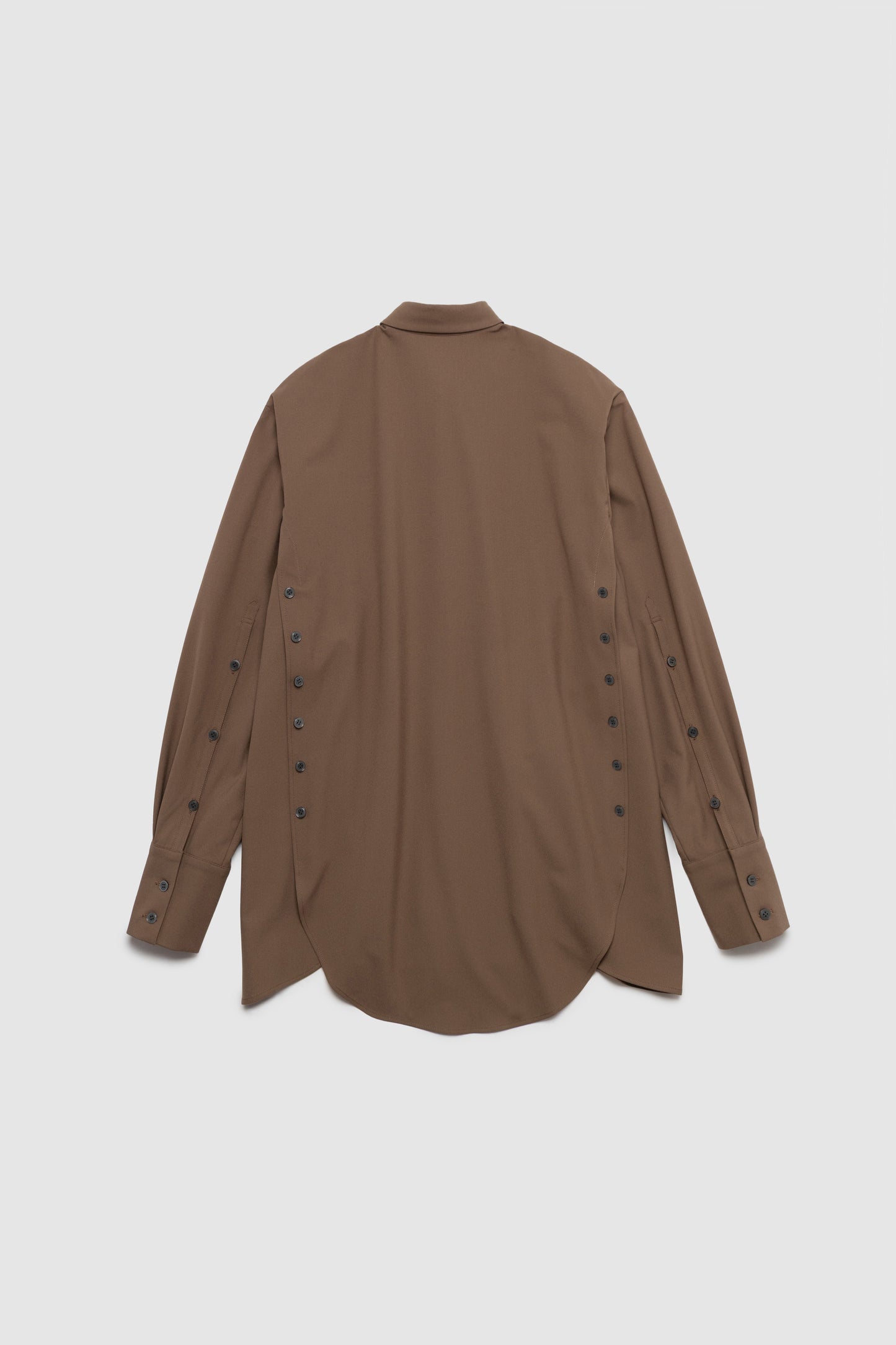 Side Button Shirts / BROWN