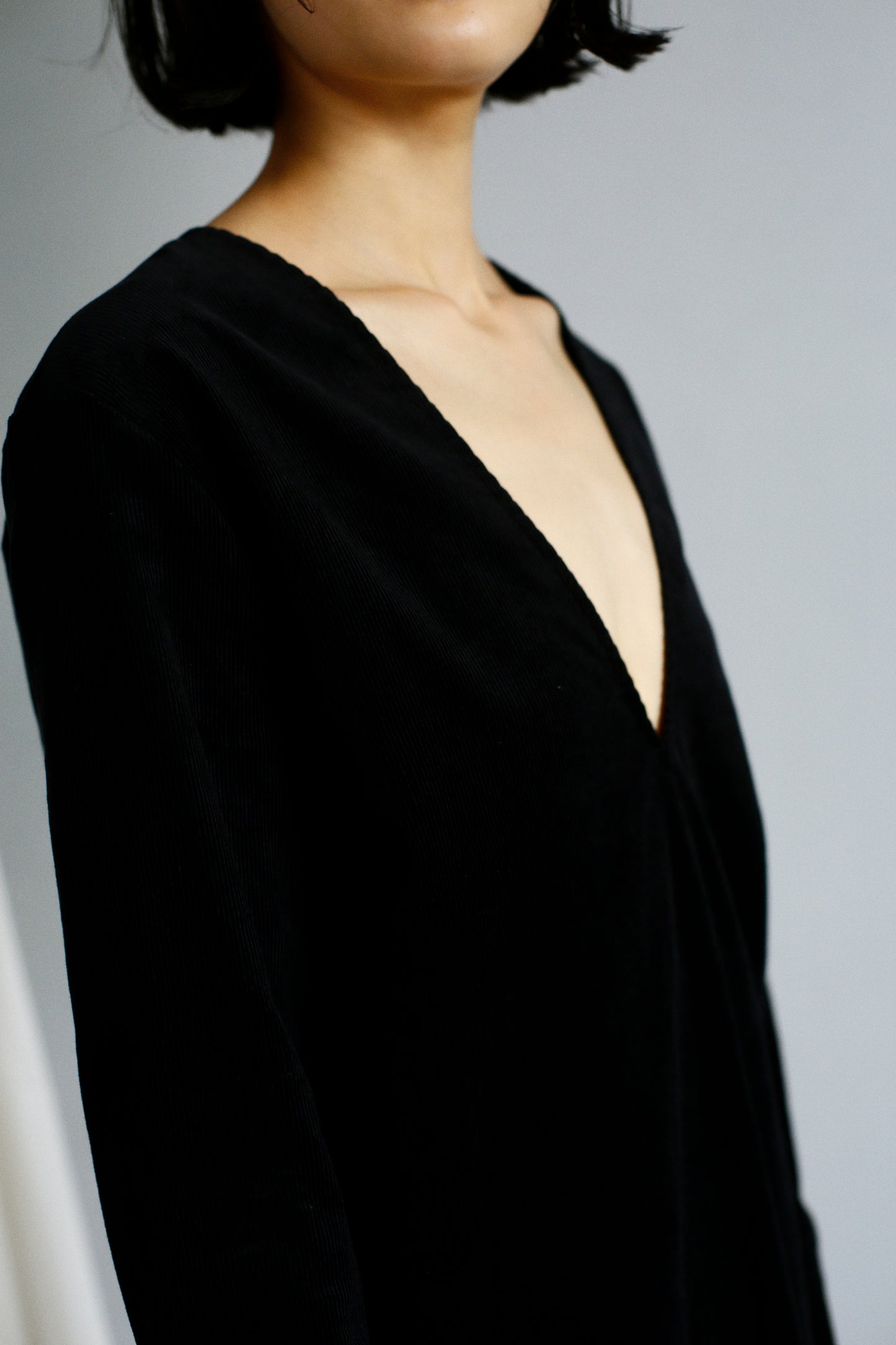 Corduroy Dress / BLACK