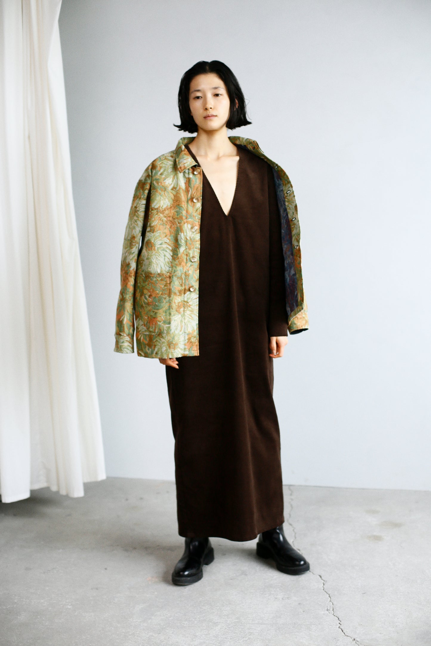 Jacquard Jacket / BROWN