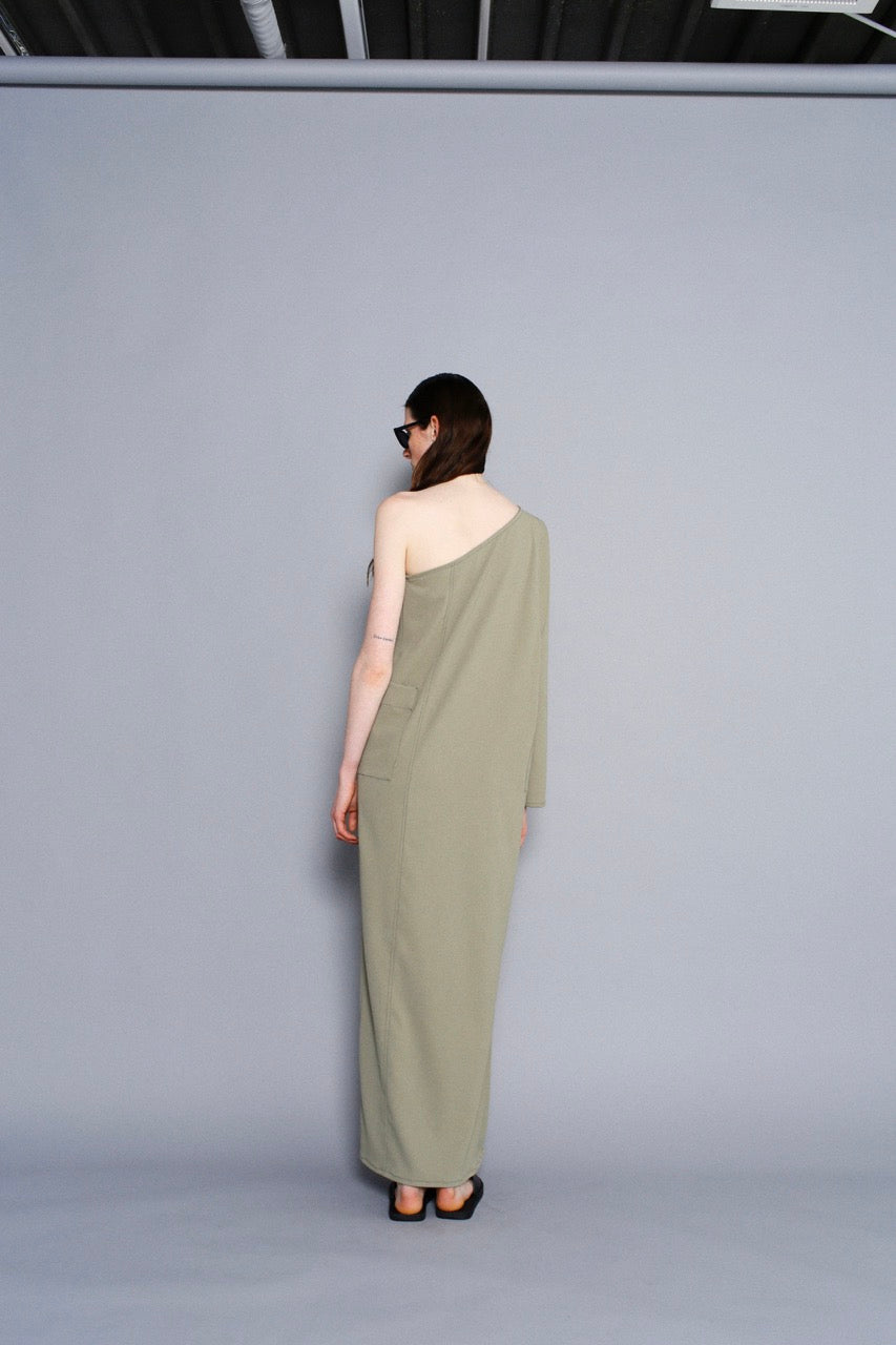 Oneshoulder Dress / SAND -6月13-18日発送-