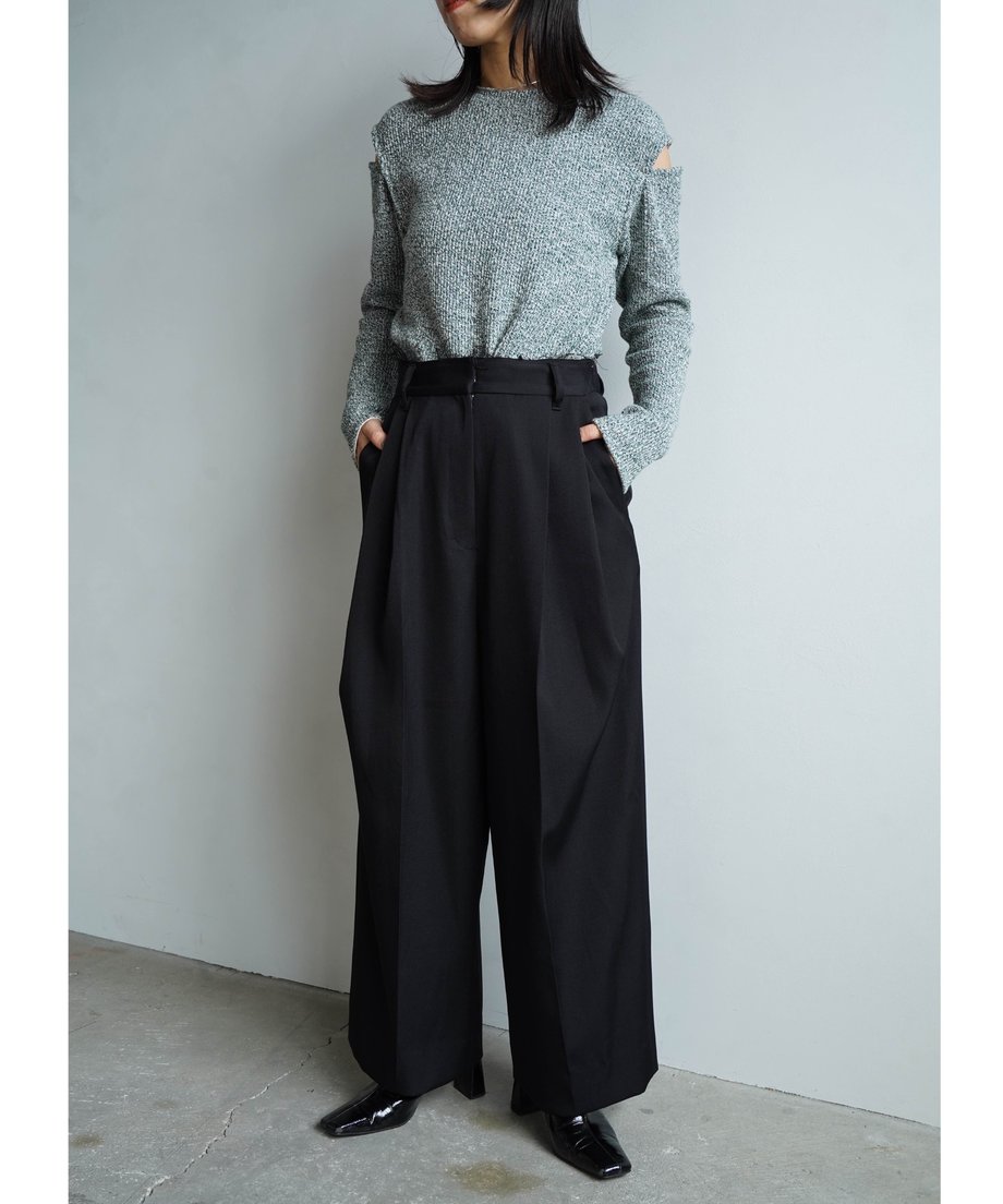 Wool Tack Pants / BLACK /身長156㎝の方限定