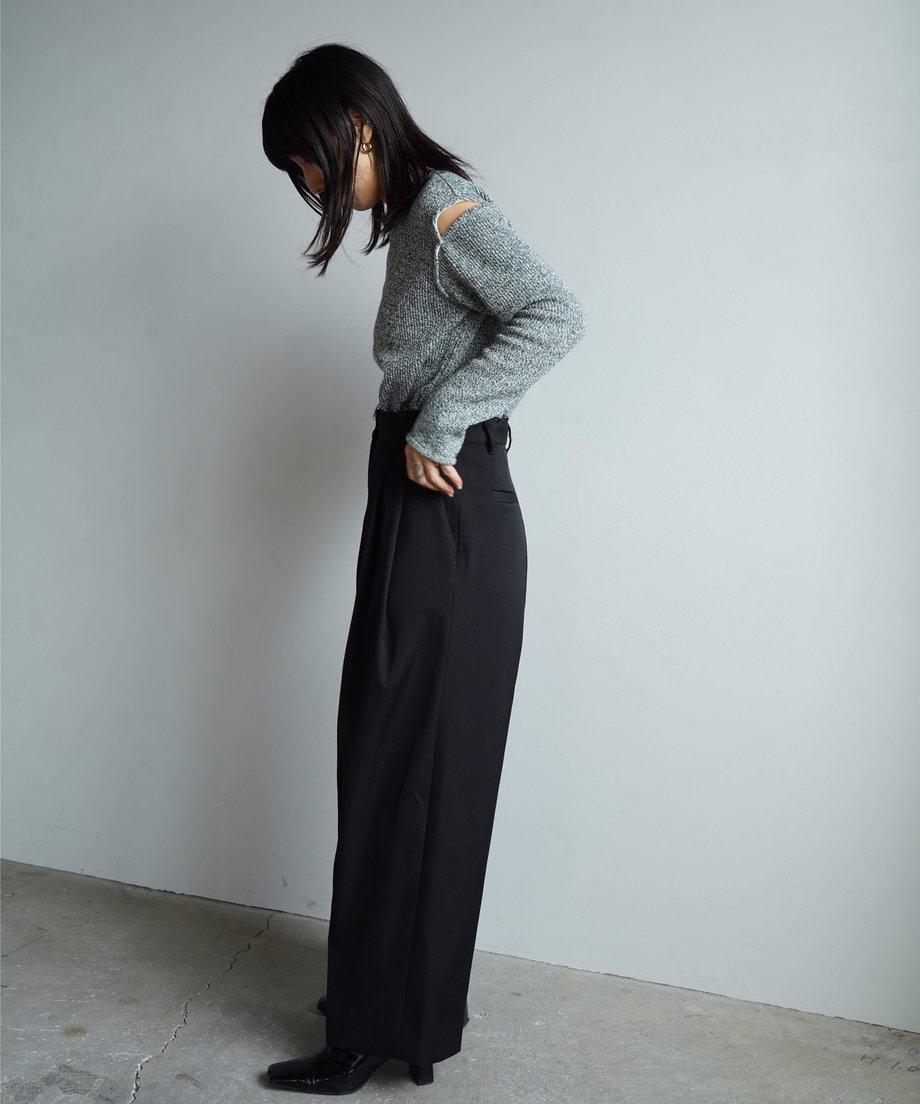 Wool Tack Pants / BLACK /身長156㎝の方限定