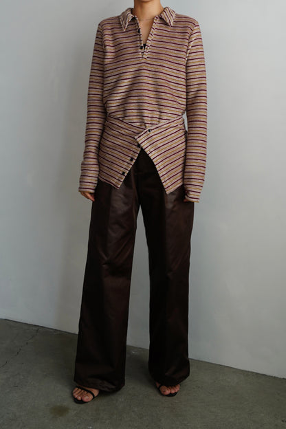 Multi Border Shirts / BROWN