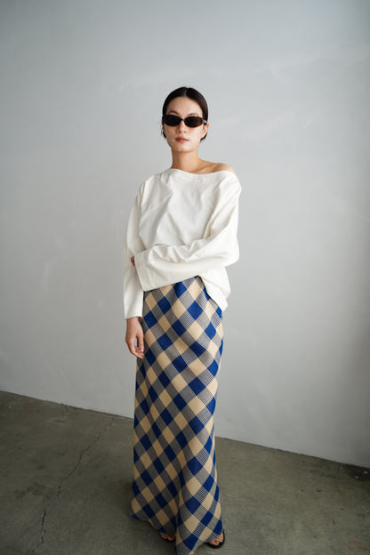 【ラスト1点】Mesh Plaid Skirt / BLUEYELLOW