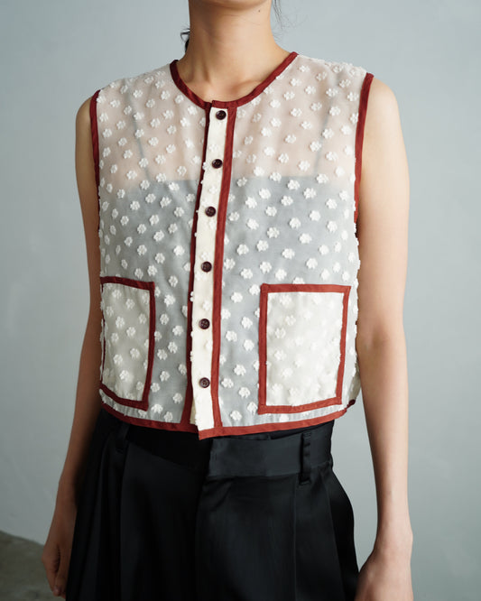 Cut Lace Vest / CREAM -5月1日発送-