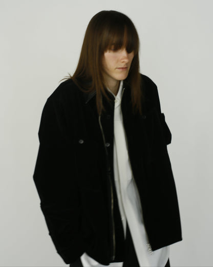 Corduroy Shirt Jacket / BLACK